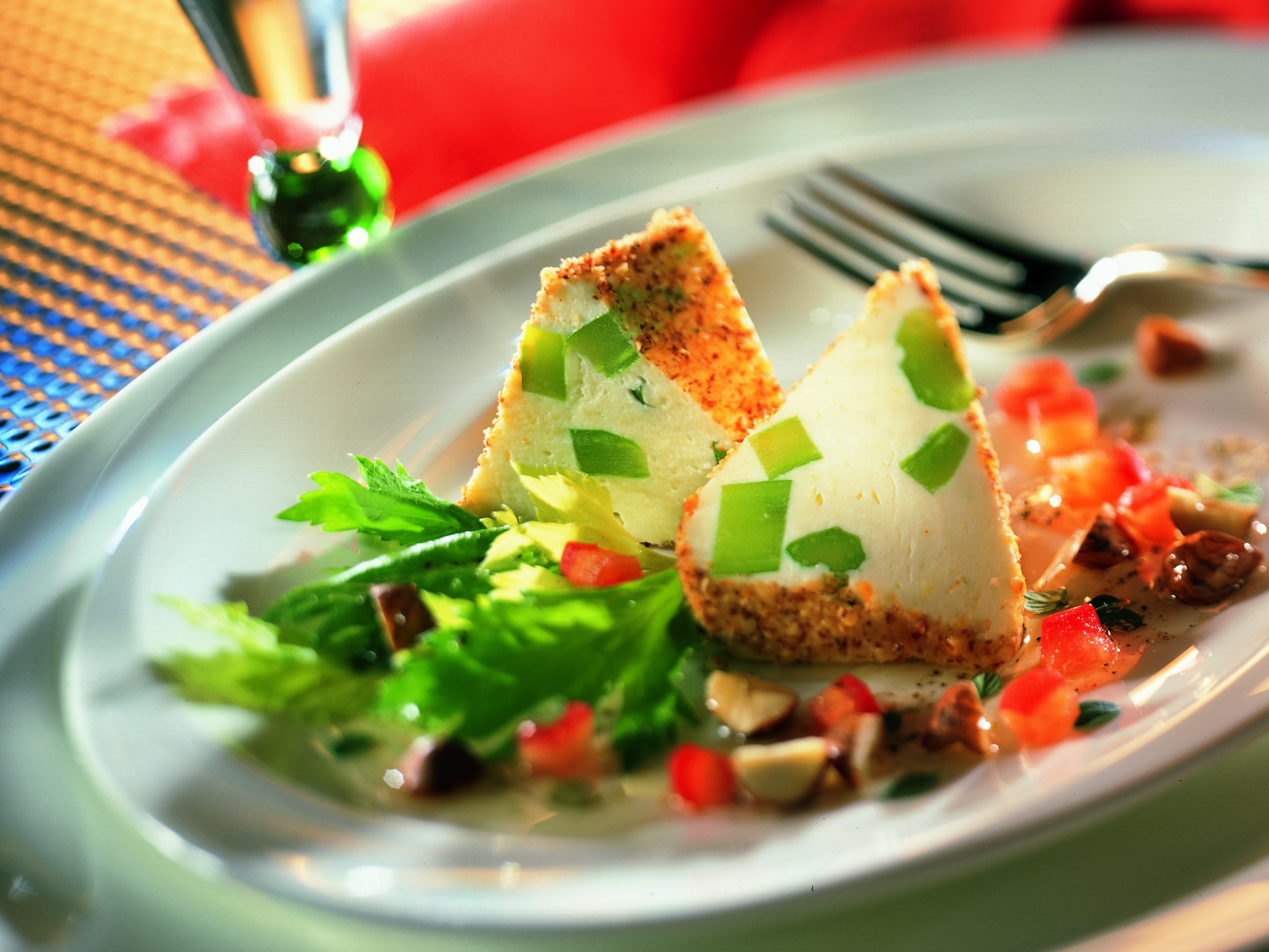 Quarkterrine mit Tomaten-Vinaigrette