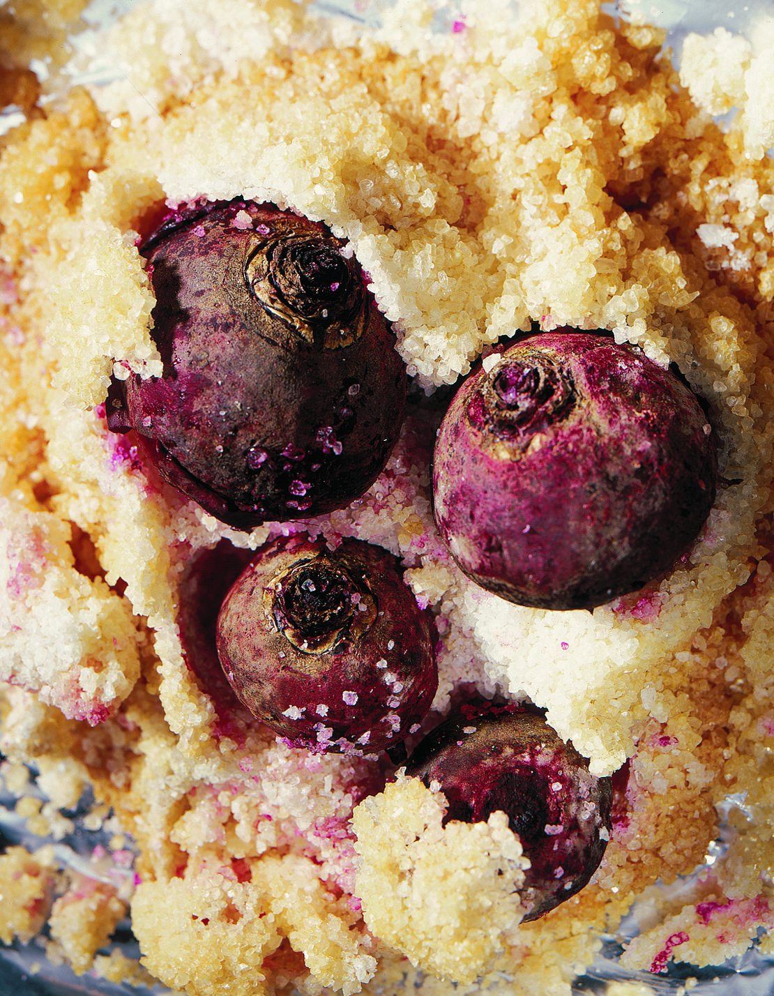 Betteraves rouges en croûte au sel