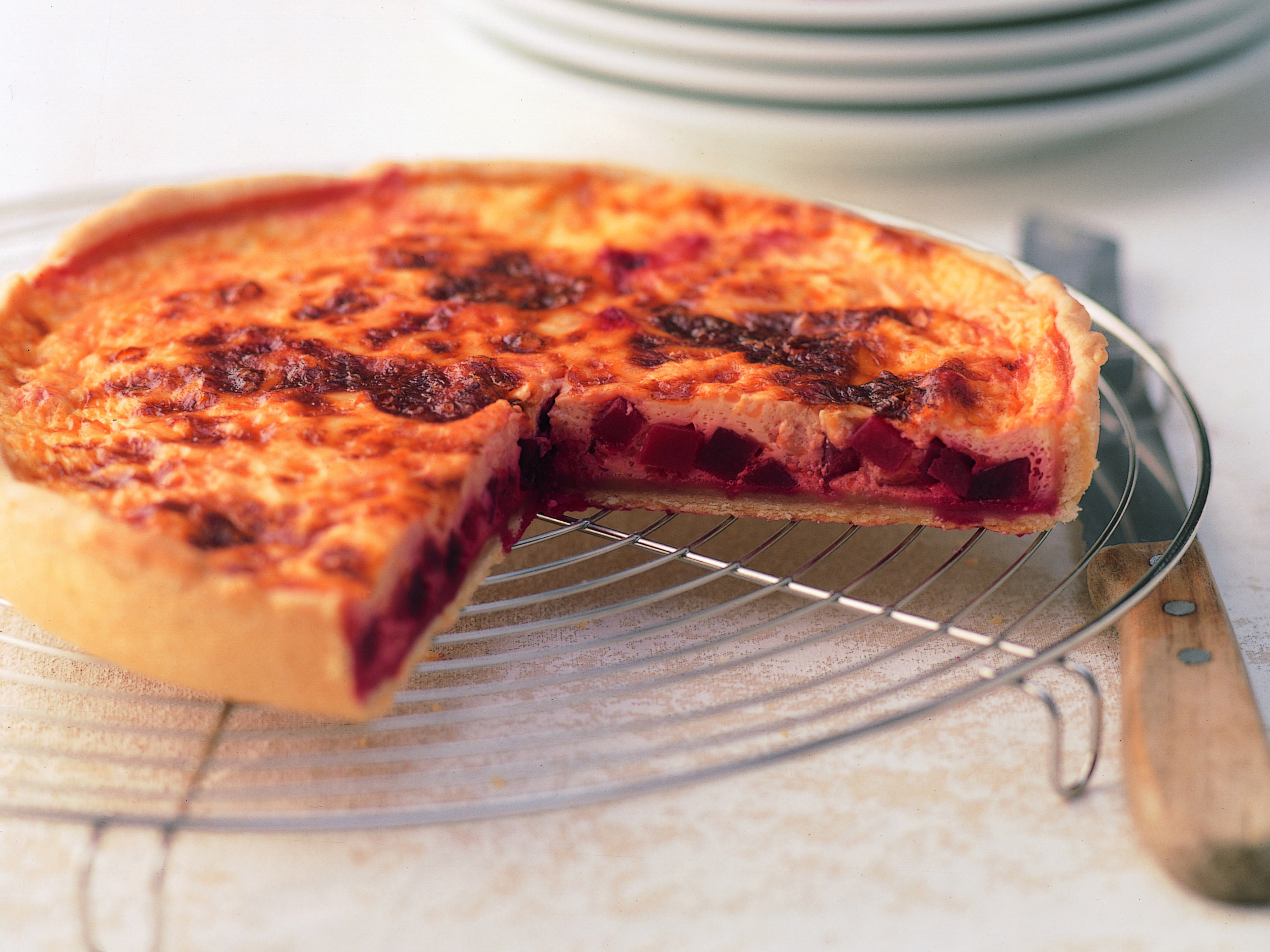 Tarte de betterave rouge au fromage