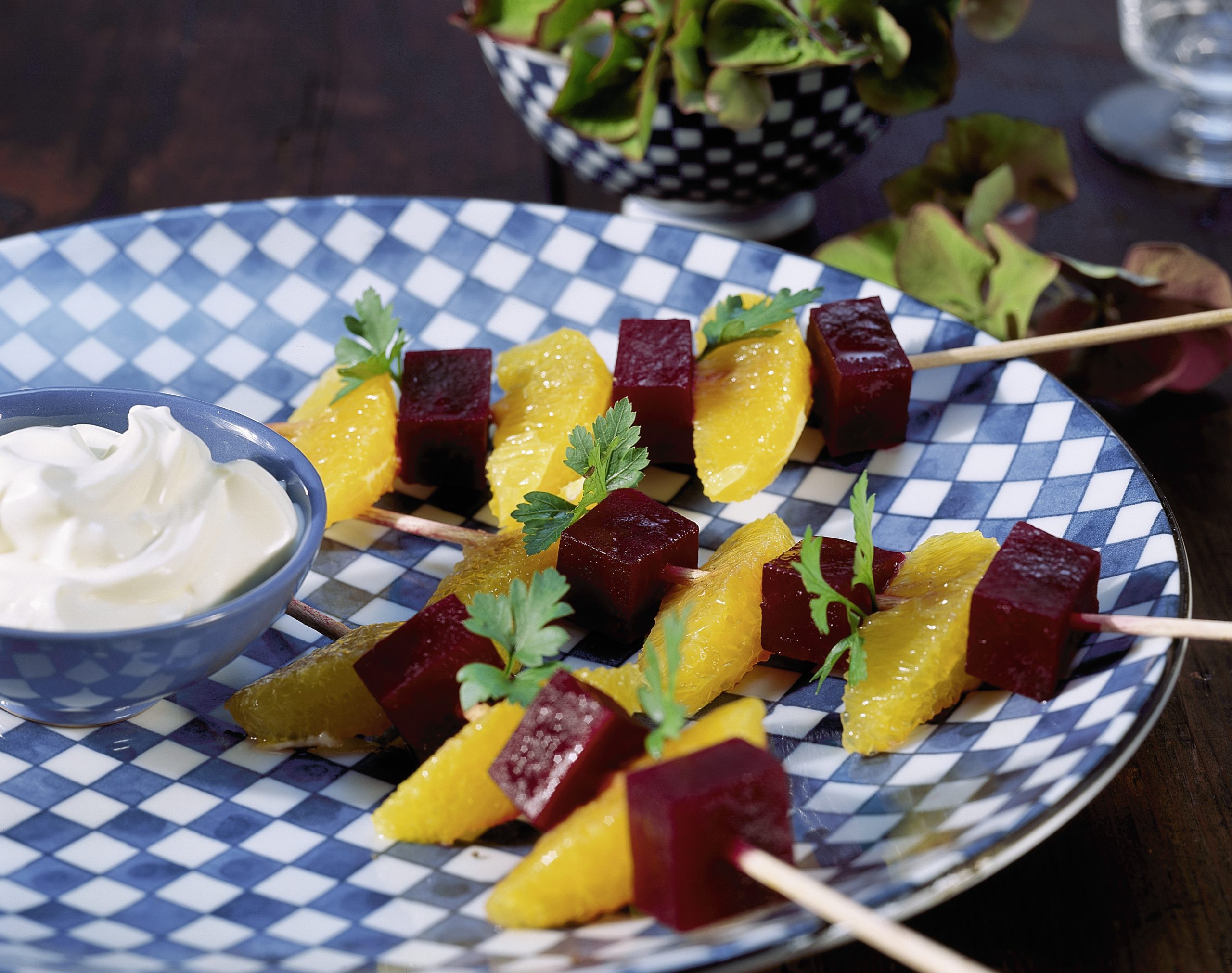 Brochettes bicolores