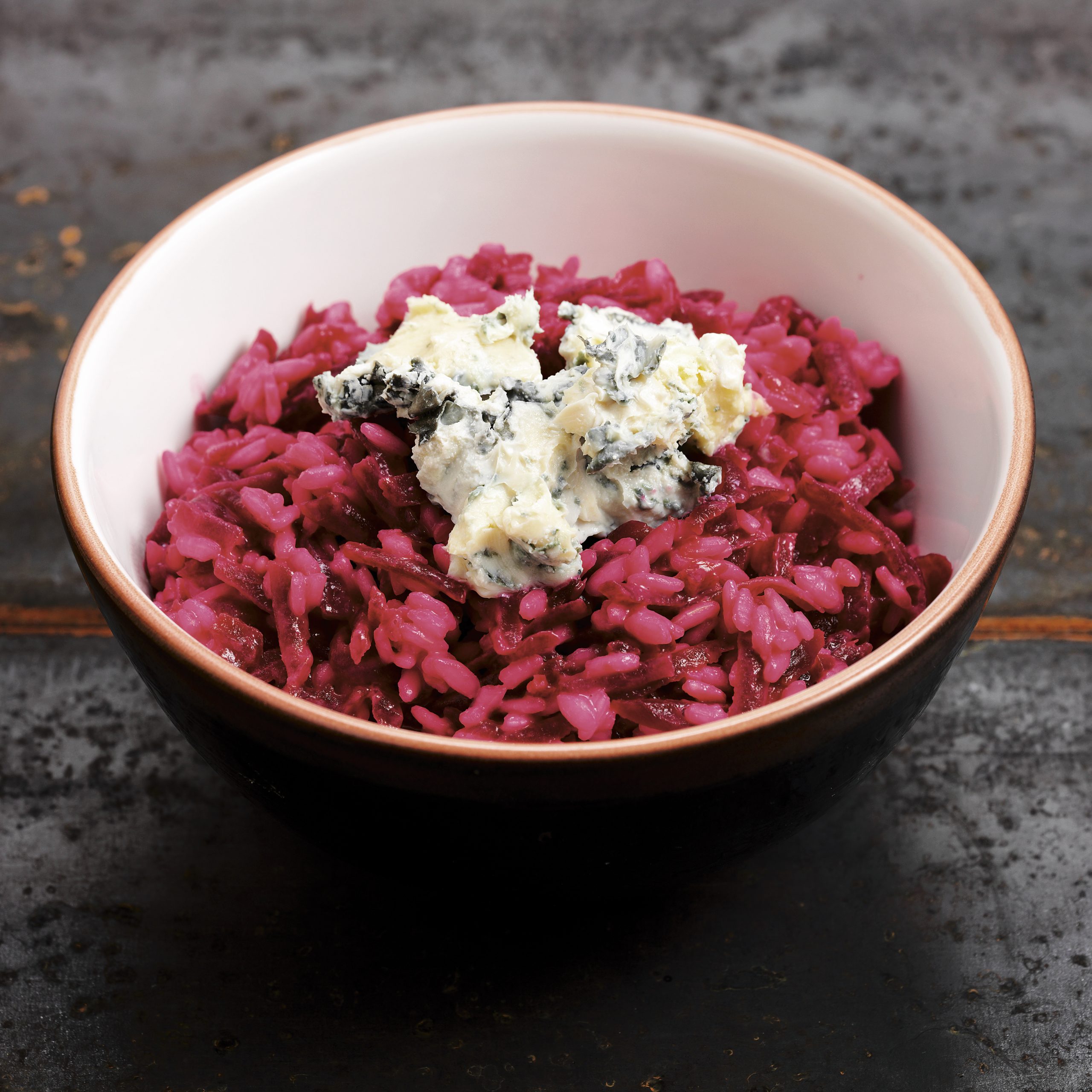 Risotto de betteraves au bleu