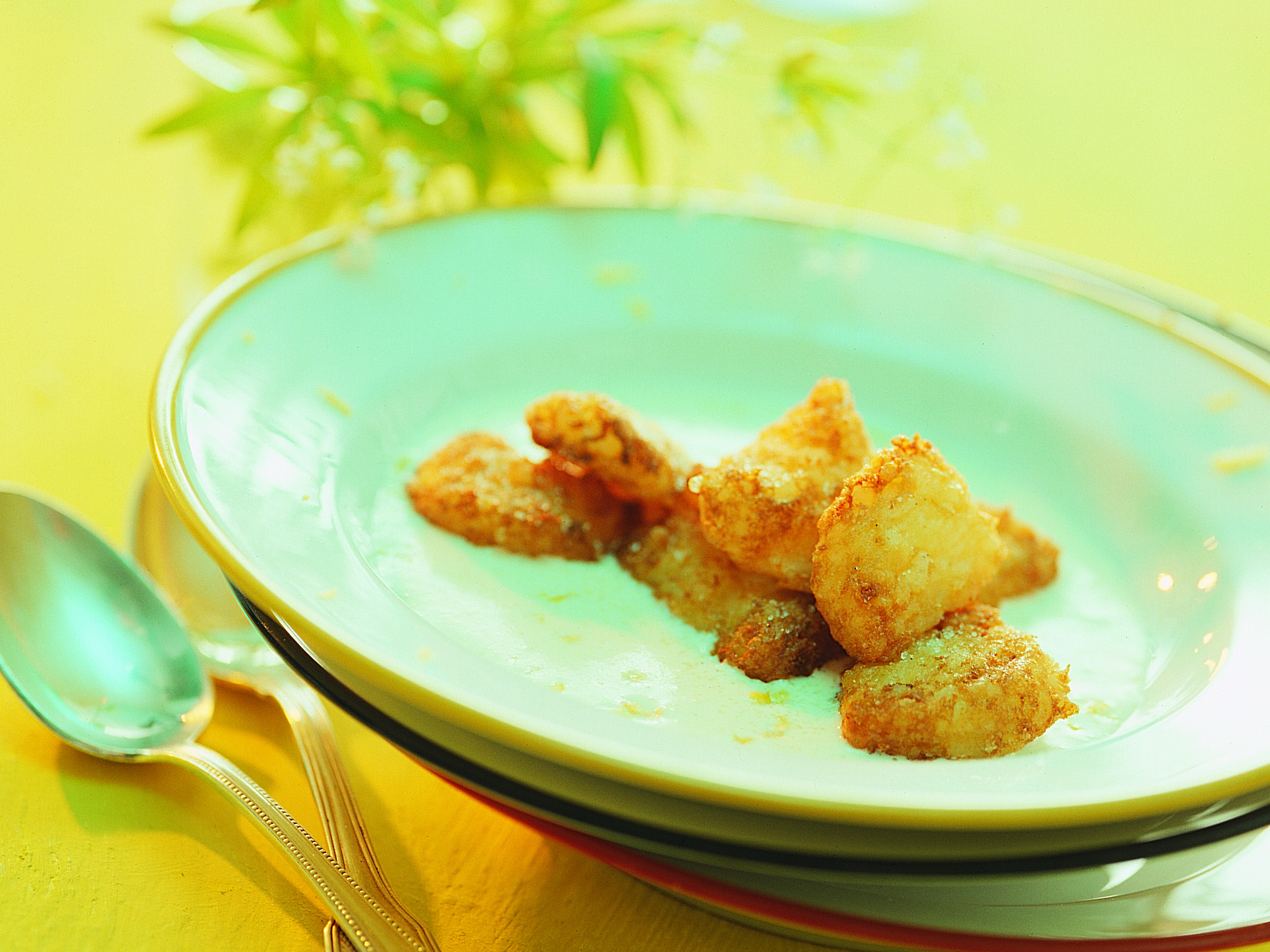 Beignets de riz à l'aspérule odorante
