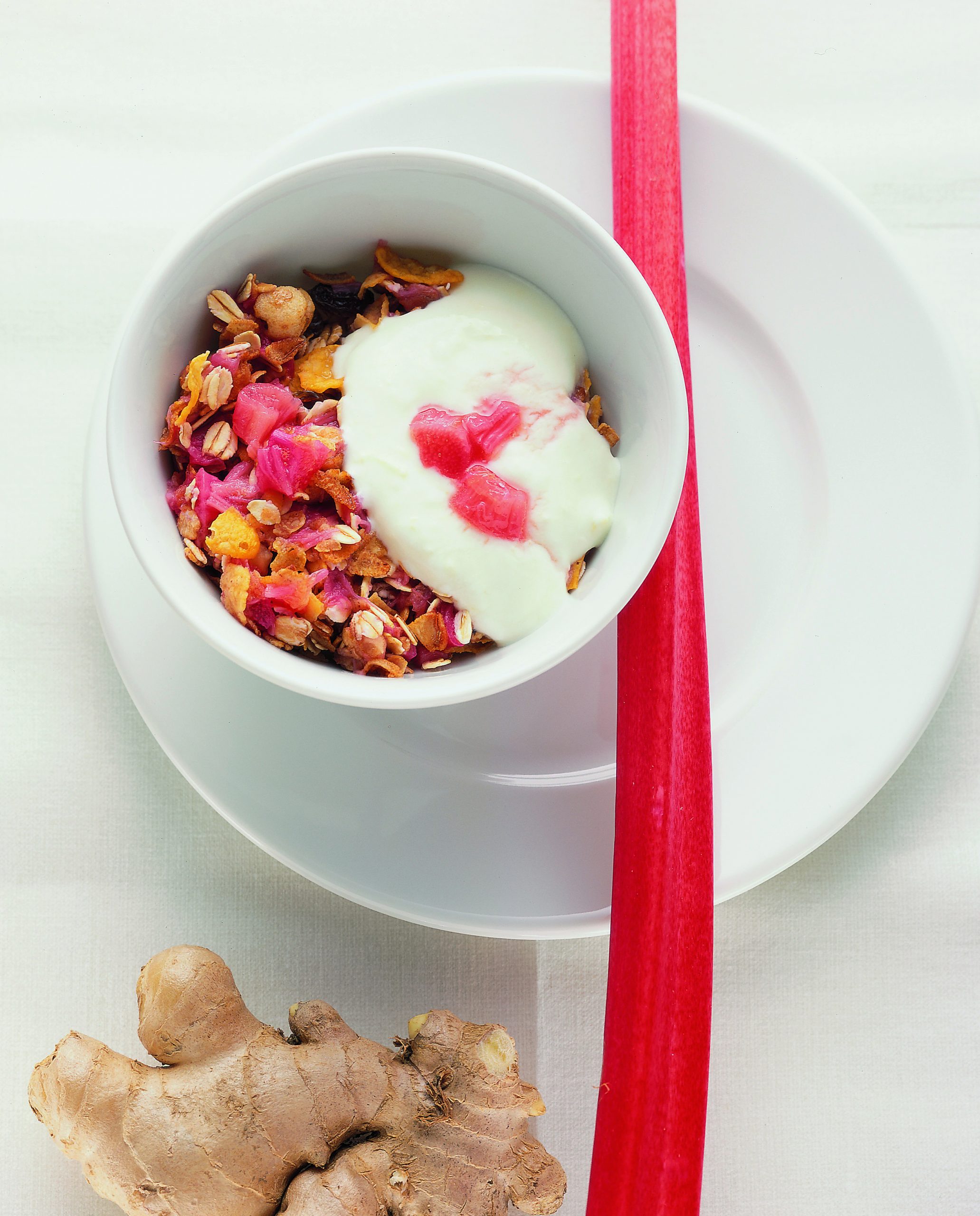 Bircher à la rhubarbe