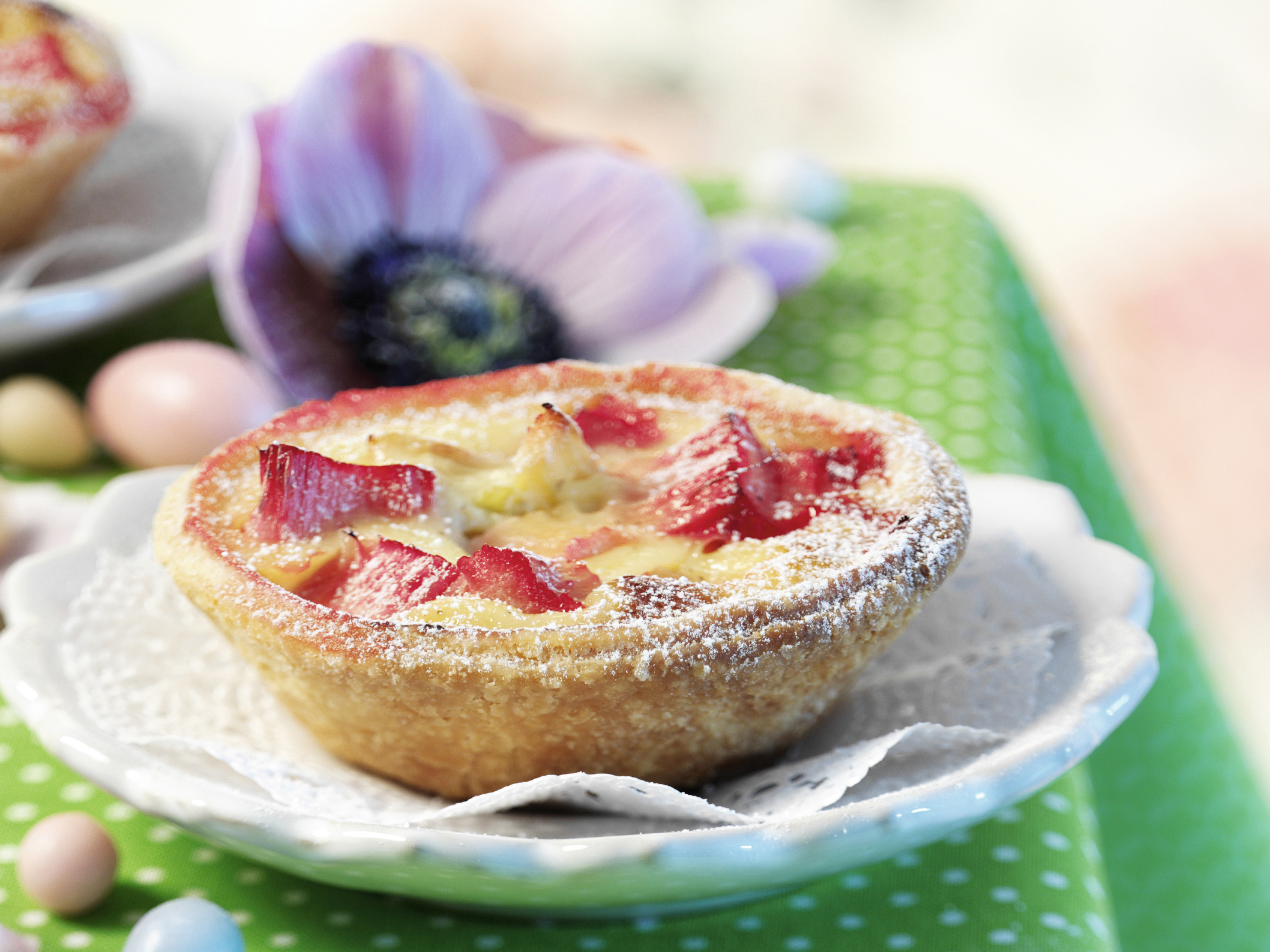 Tartelettes rhubarbe-chocolat