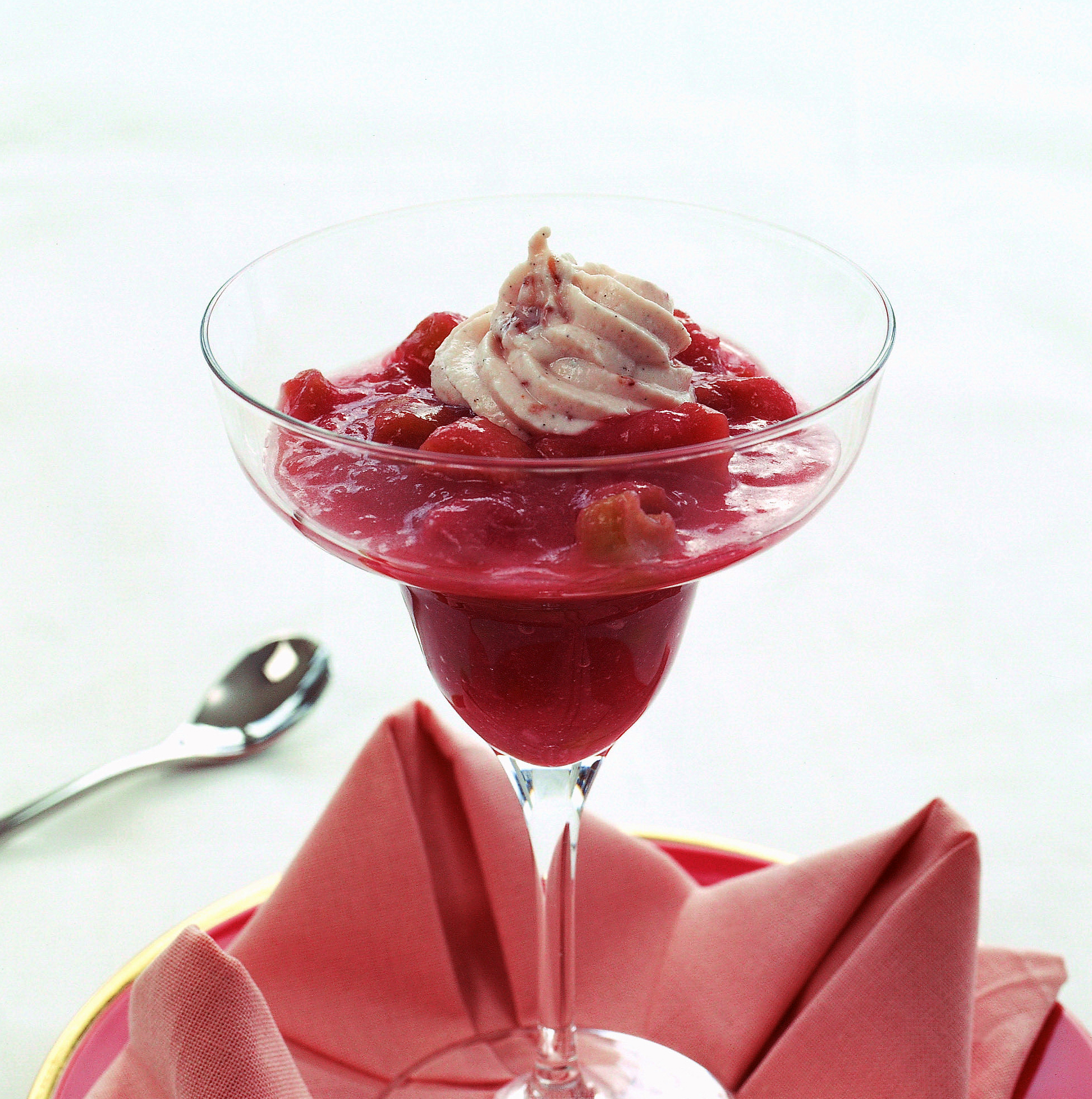 Rhabarberkompott mit Vanillequark