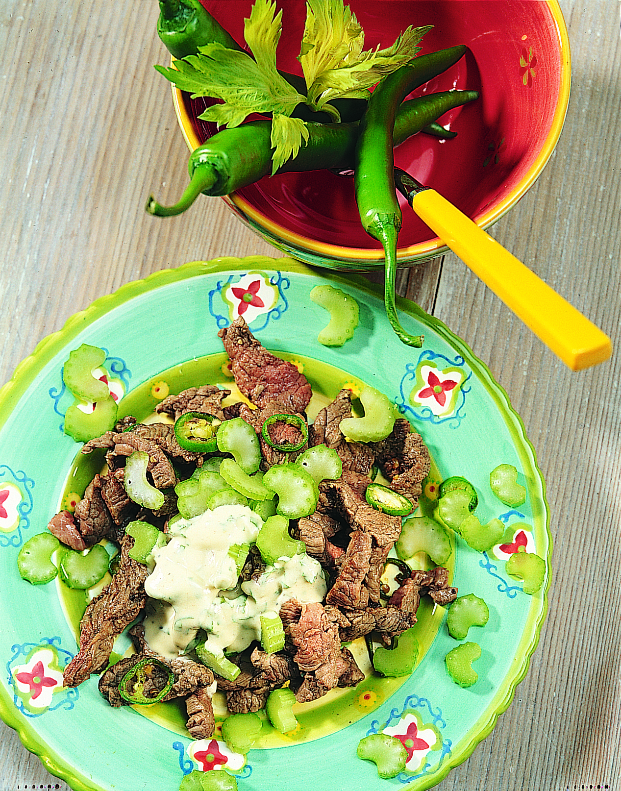 Rindfleisch-Stangensellerie-Salat