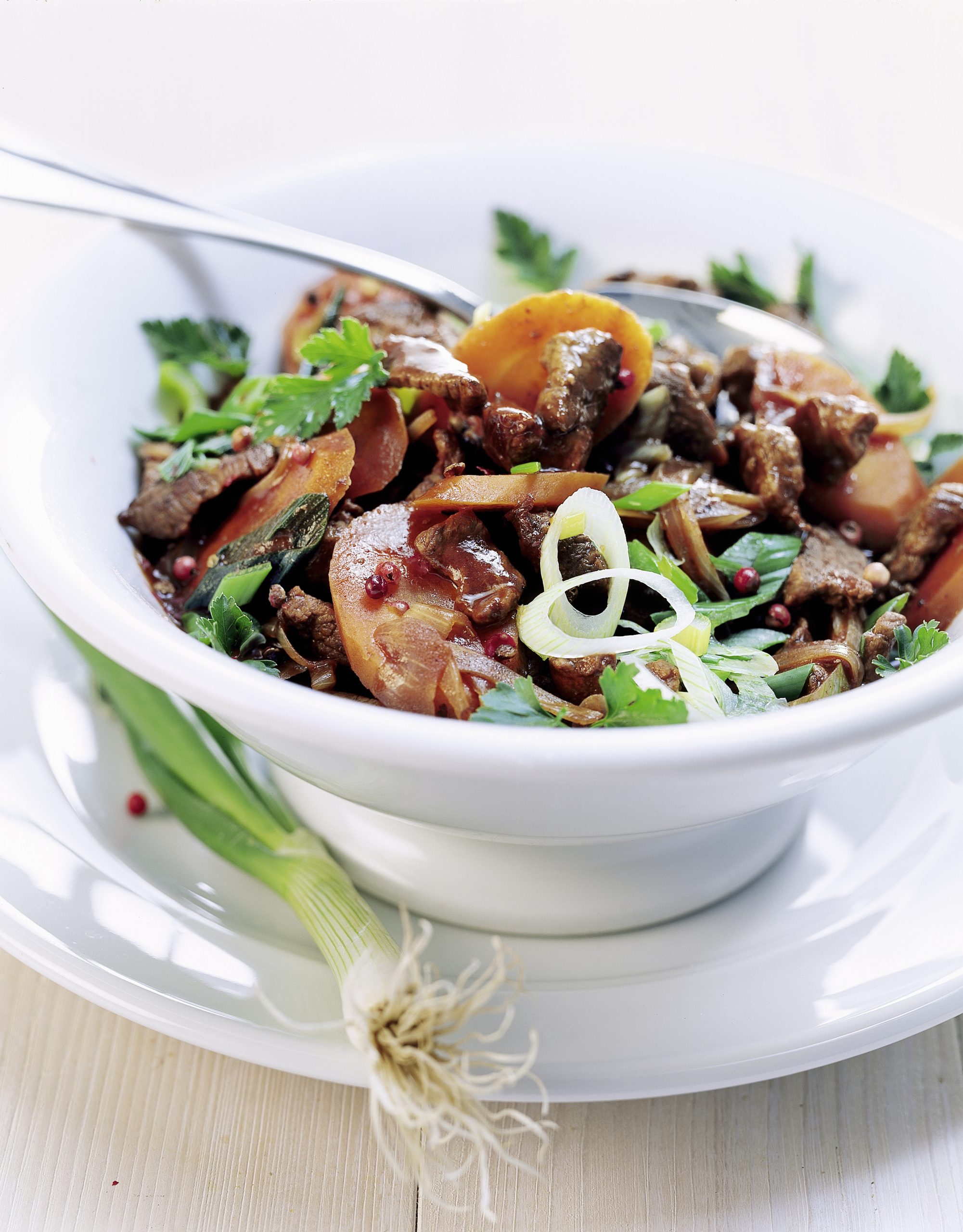 Rindsgeschnetzeltes an Balsamico-Pfeffer-Sauce