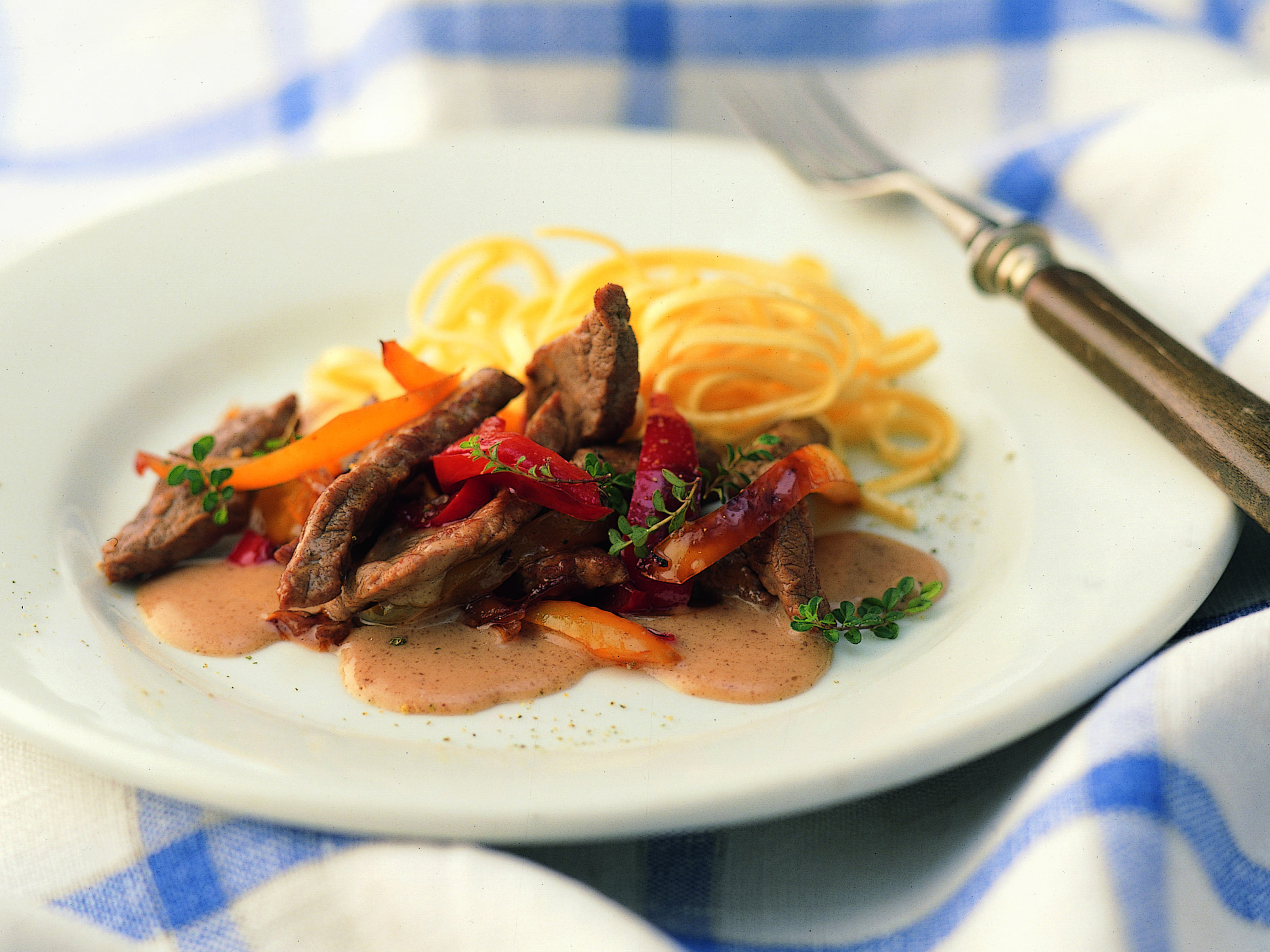 Emincé de boeuf à la diable