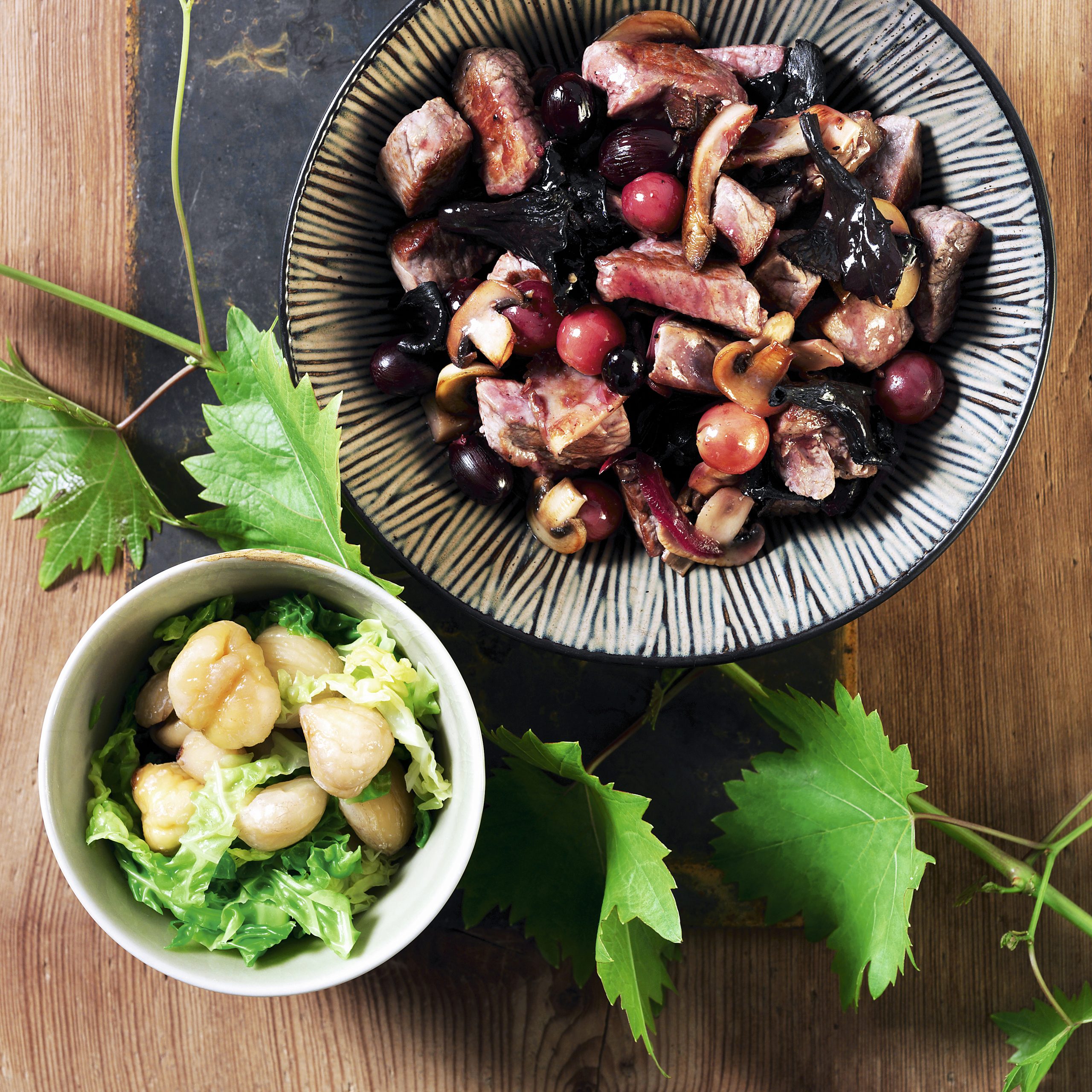 Rumsteck sauce aux raisins