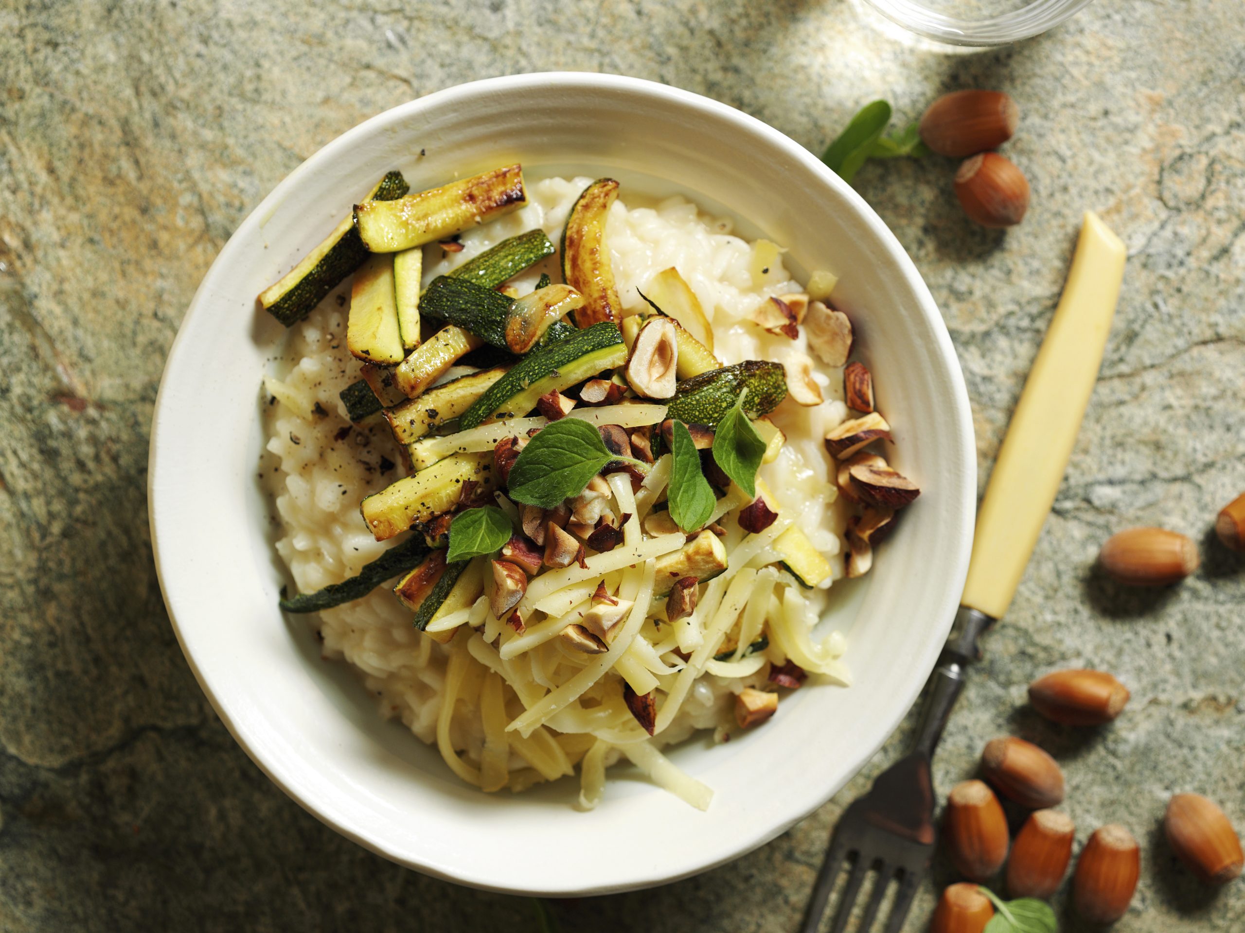 Risotto mit Haselnuss-Zucchinis