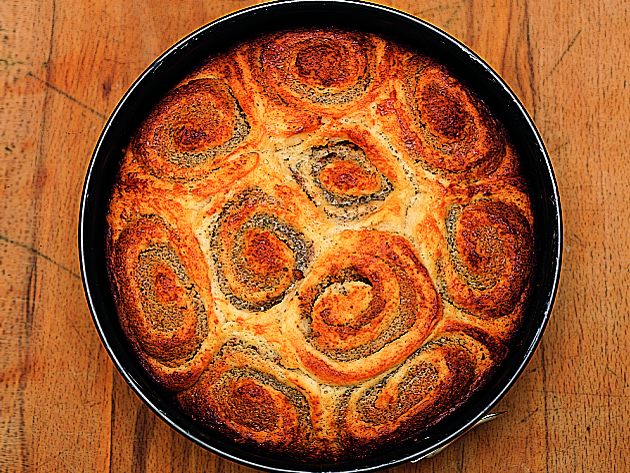 Rosenkuchen mit Mascarpone
