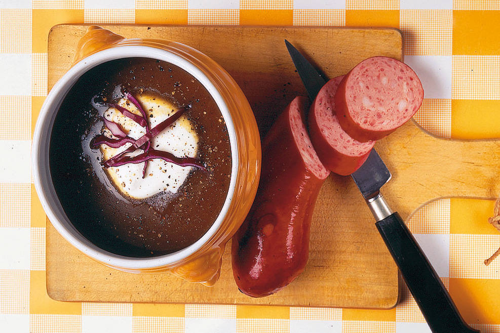 Rotkraut-Rahm-Süppchen