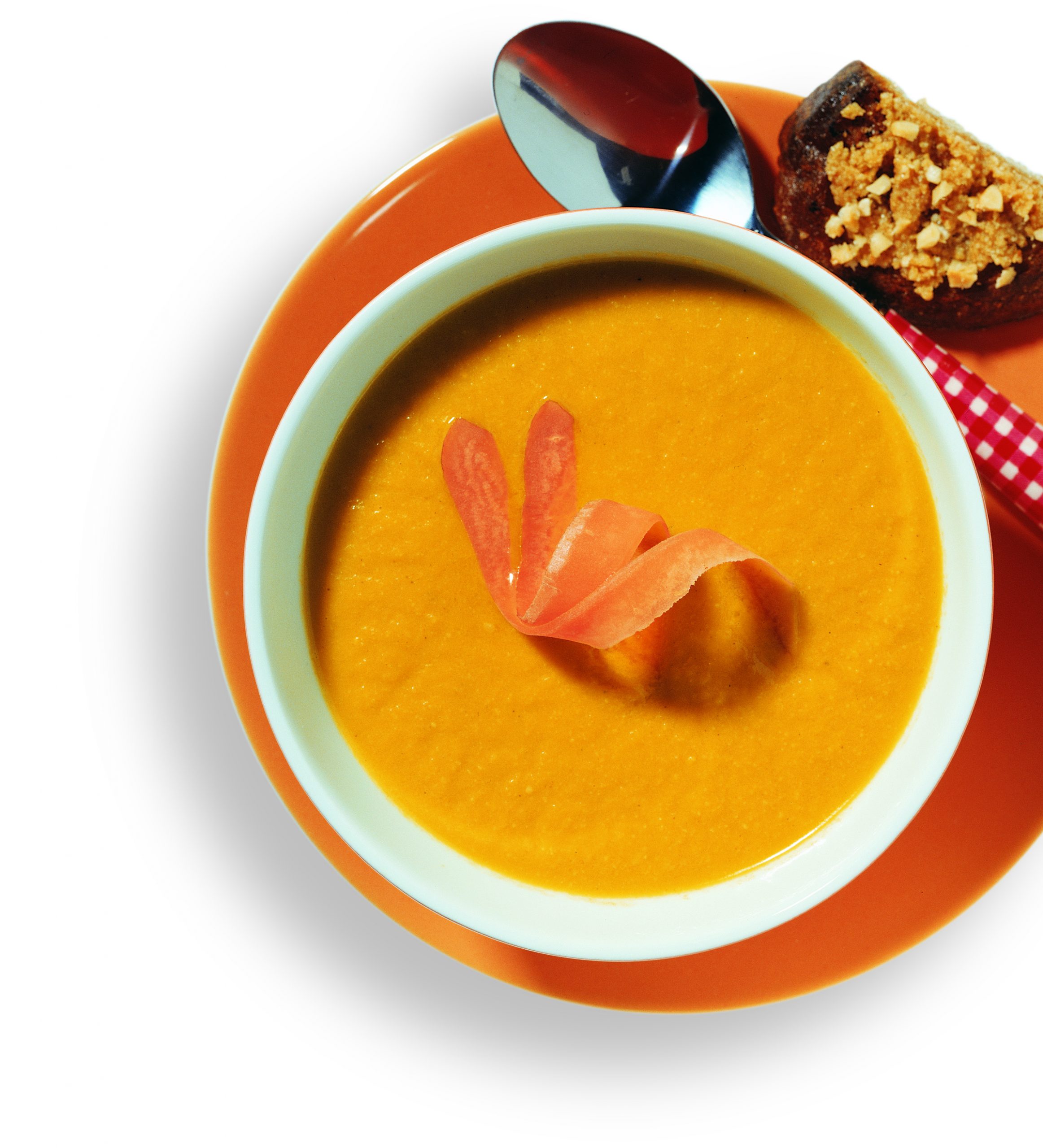 Soupe aux carottes et aux noisettes
