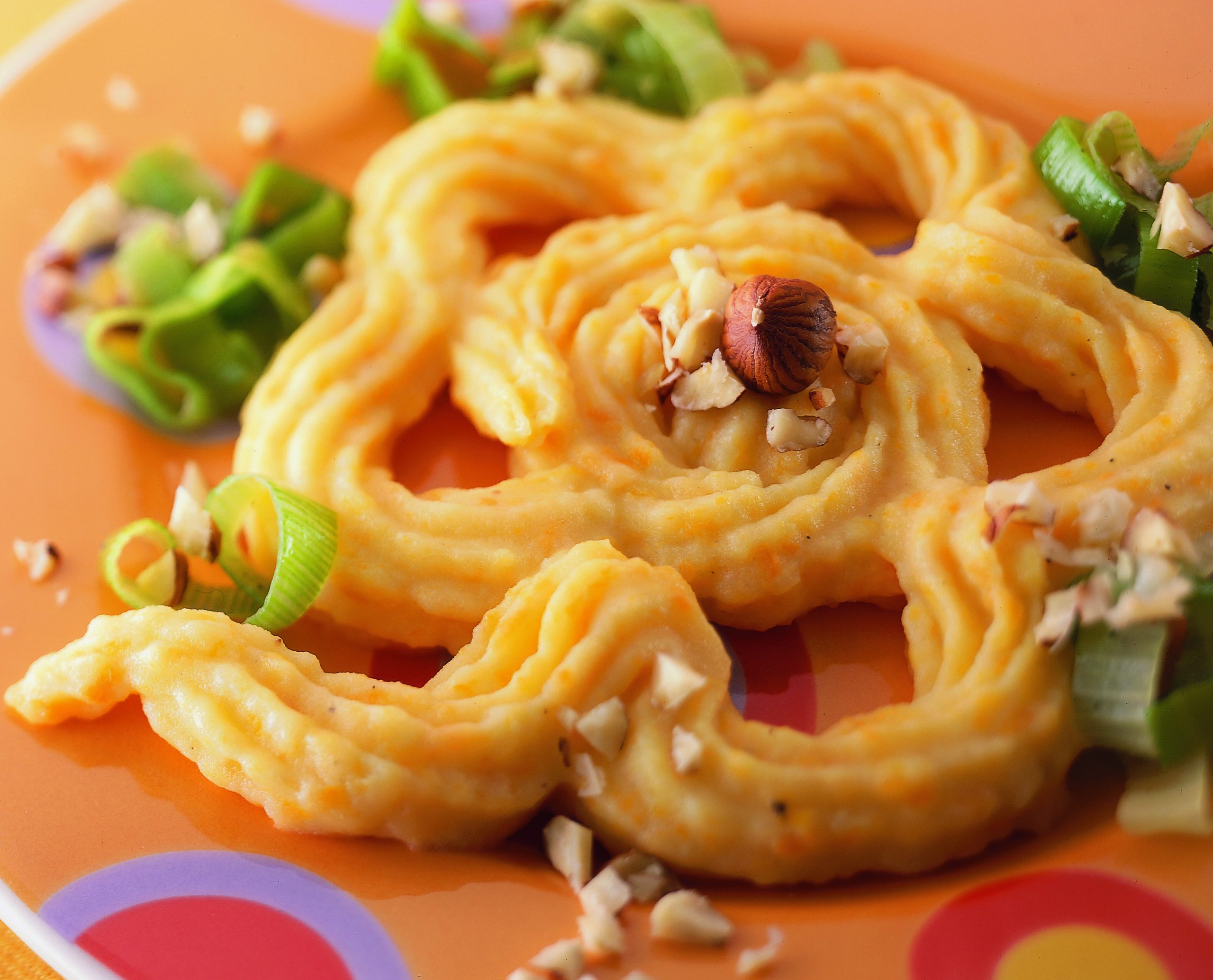Purée de pommes de terre-carottes aux noisettes