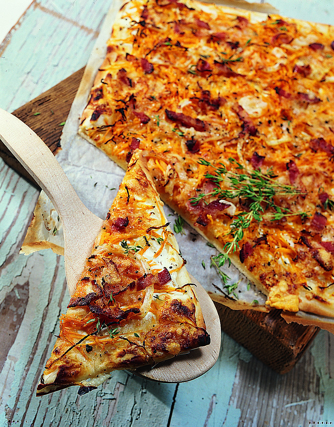 Rüebli-Speck-Flammkuchen mit Quark