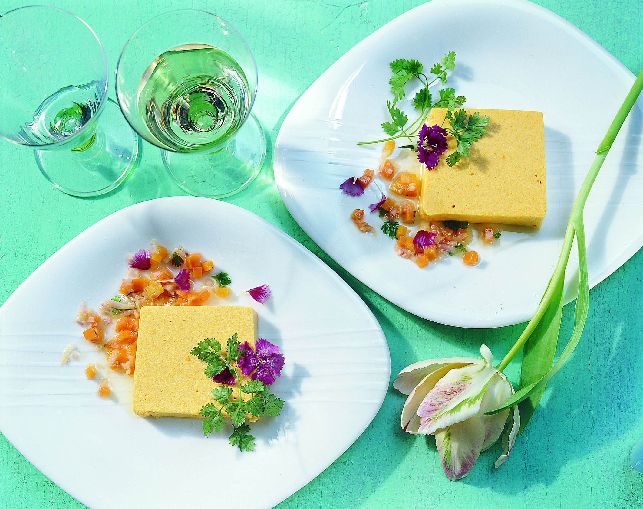 Terrine de carottes et sa sauce cerfeuil
