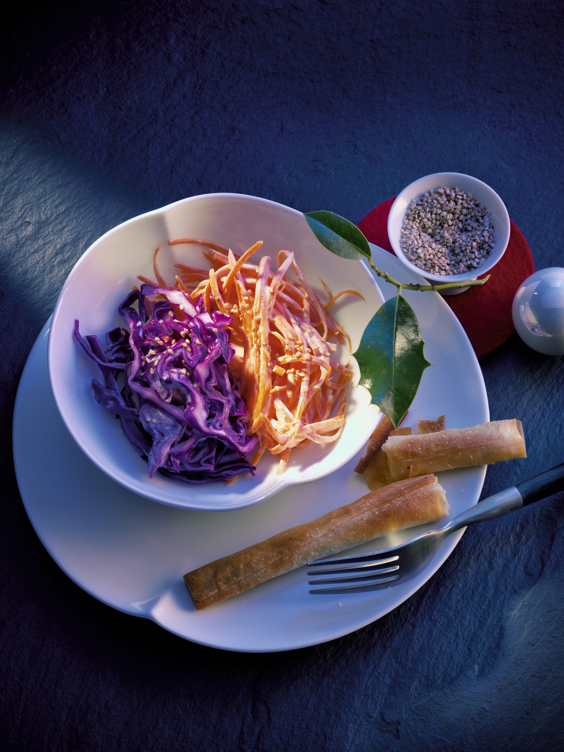 Salat-Duo mit Knusperhüppen
