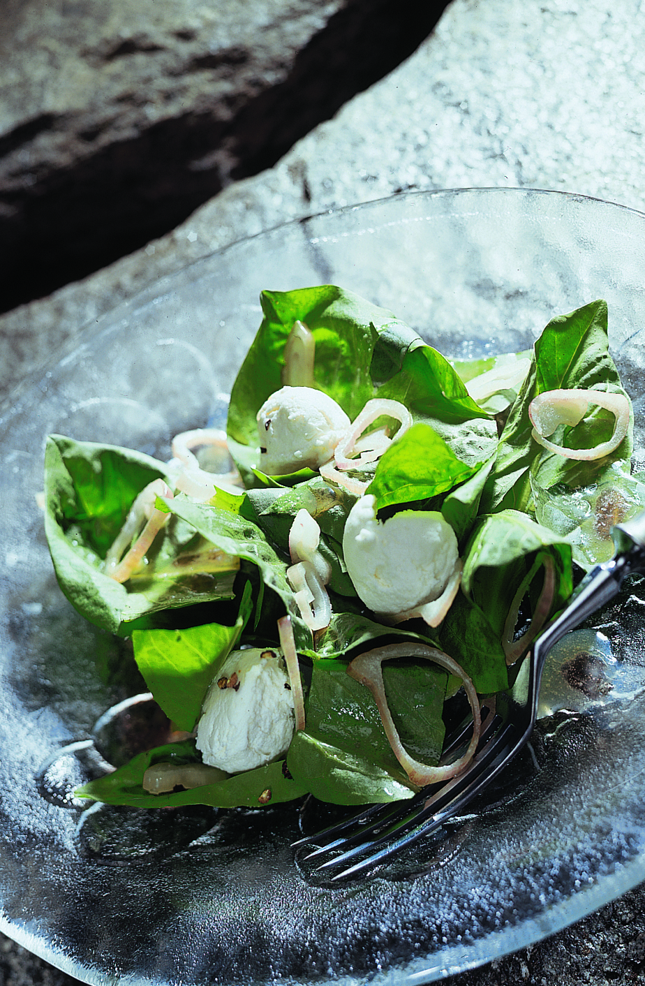 Salat von Cicorino verde mit Formaggini