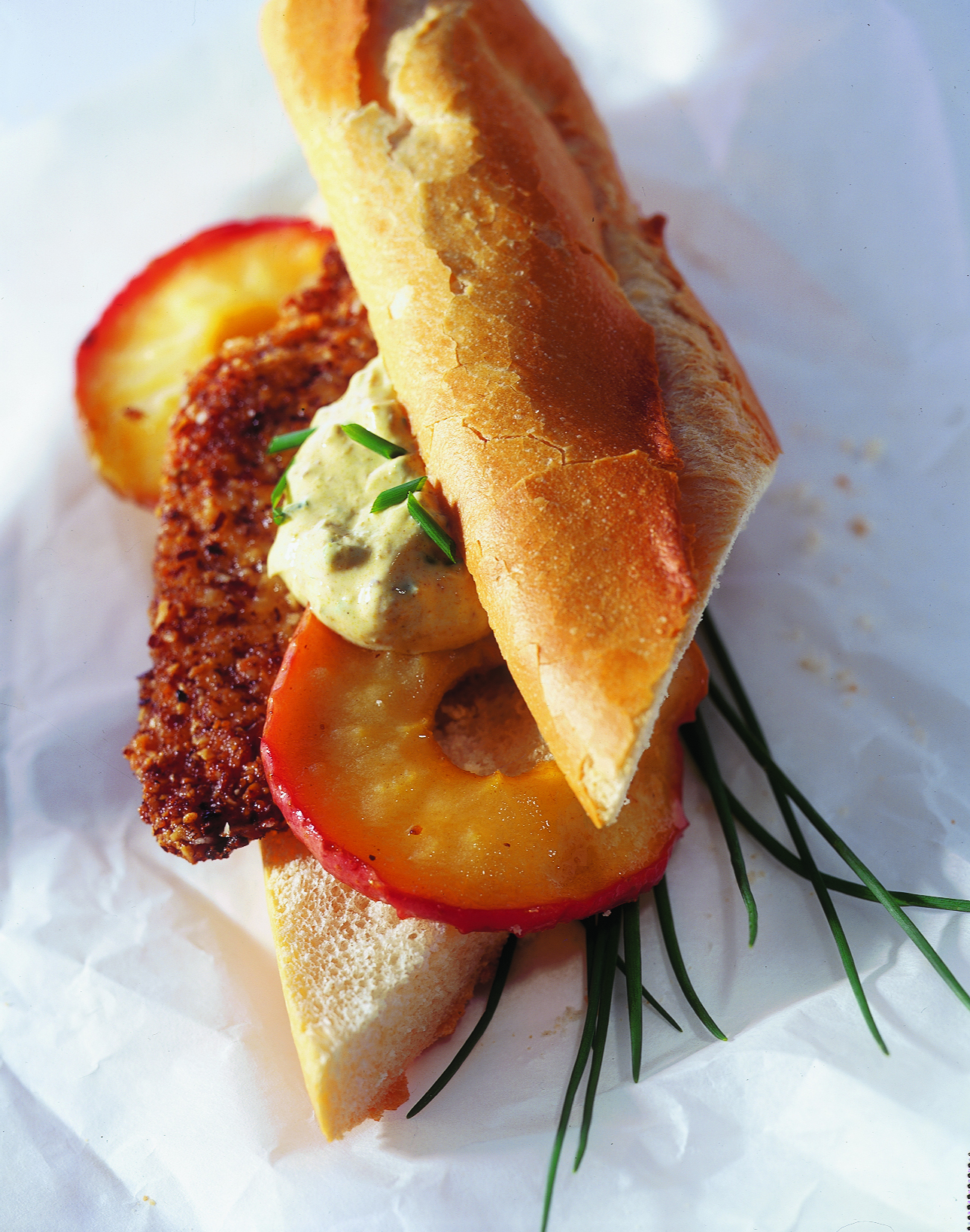 Sandwich poulet-noisettes