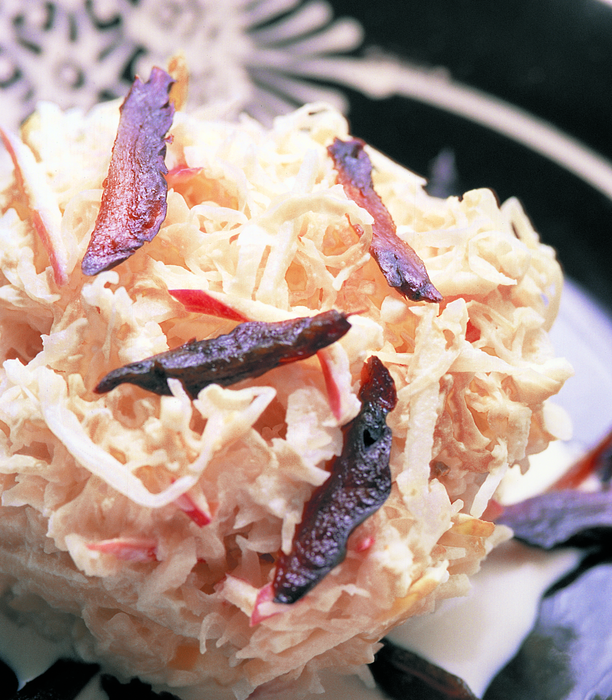 Salade de choucroute aux pommes et à la crème de gingembre