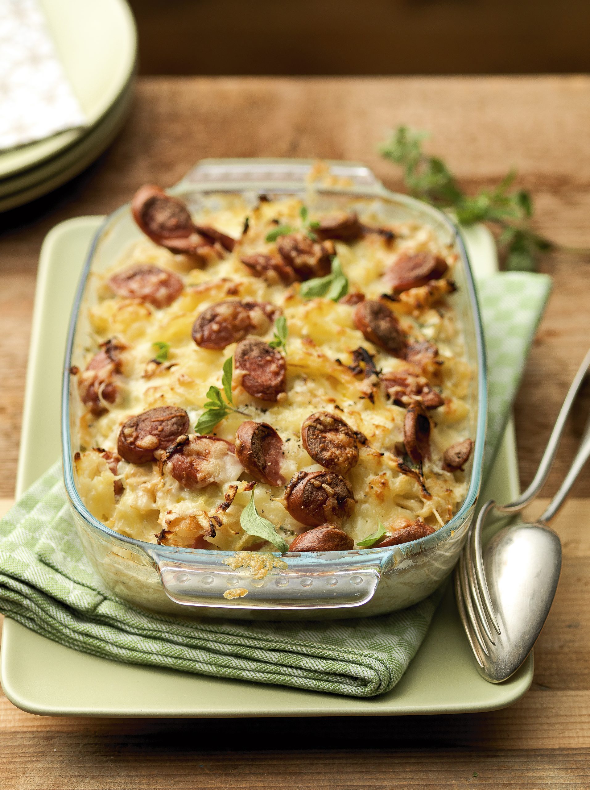 Sauerkraut-Gratin mit Wursträdli