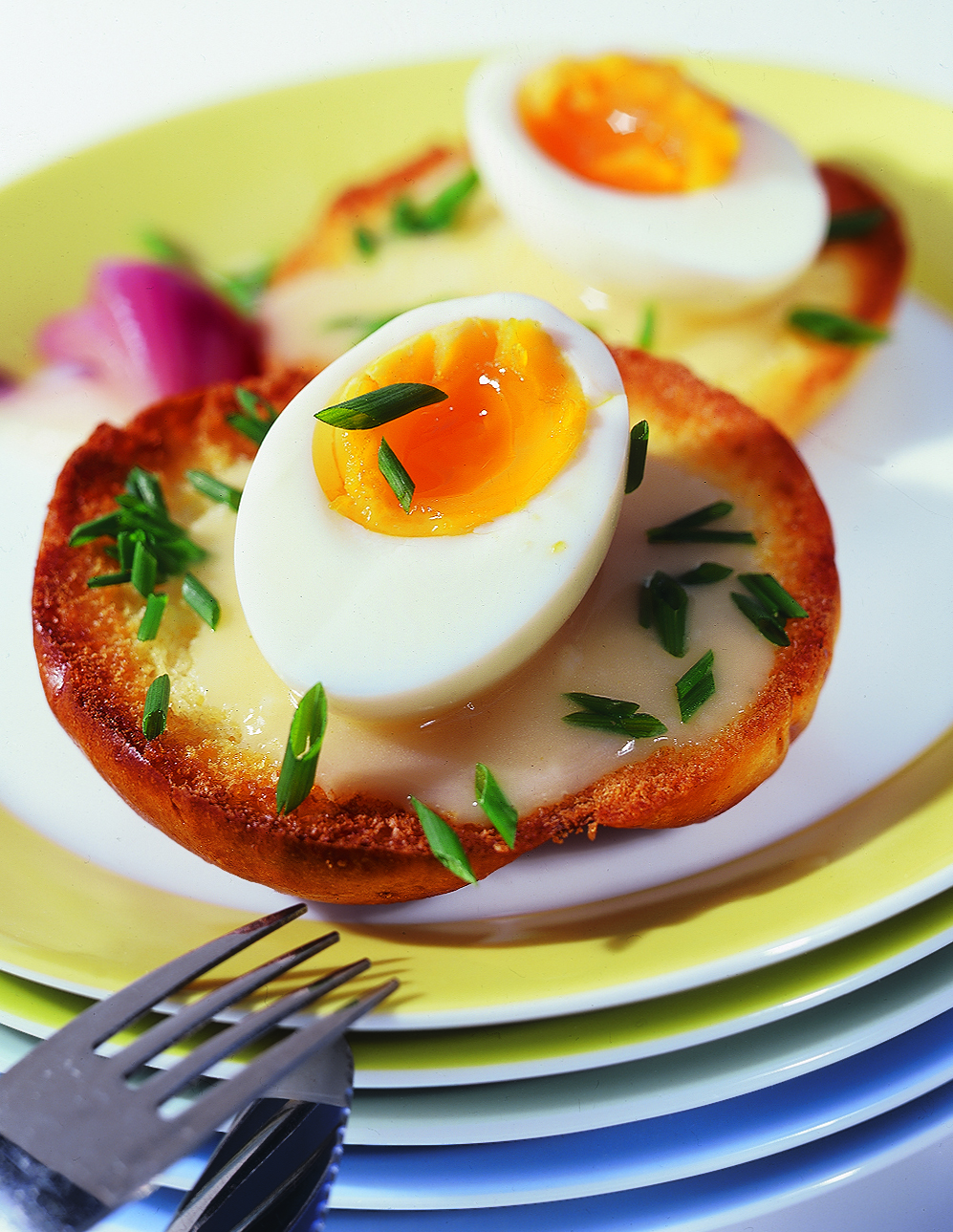 Oeufs mollets sur petits pains