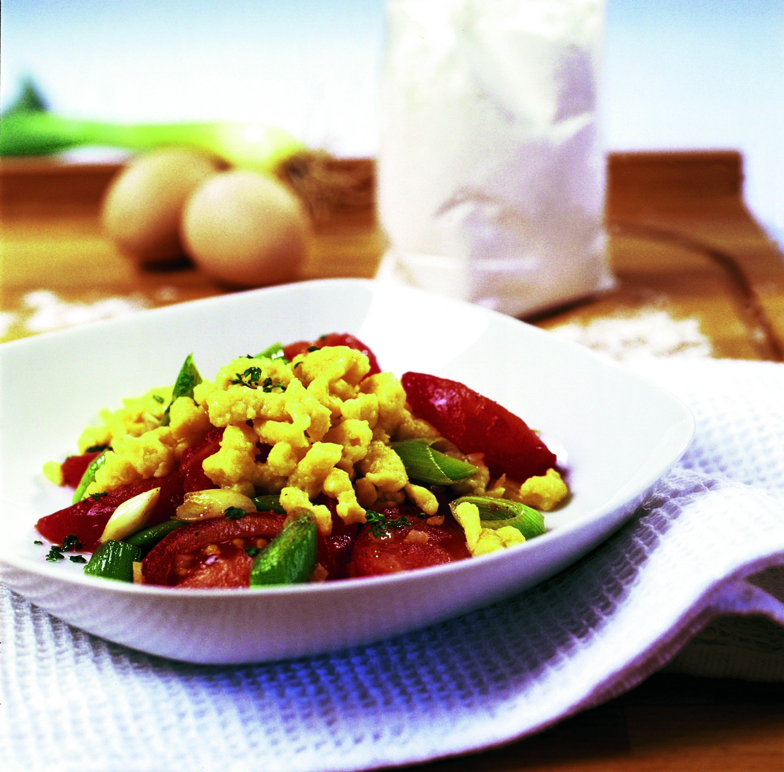 Knöpfli au sbrinz et aux légumes