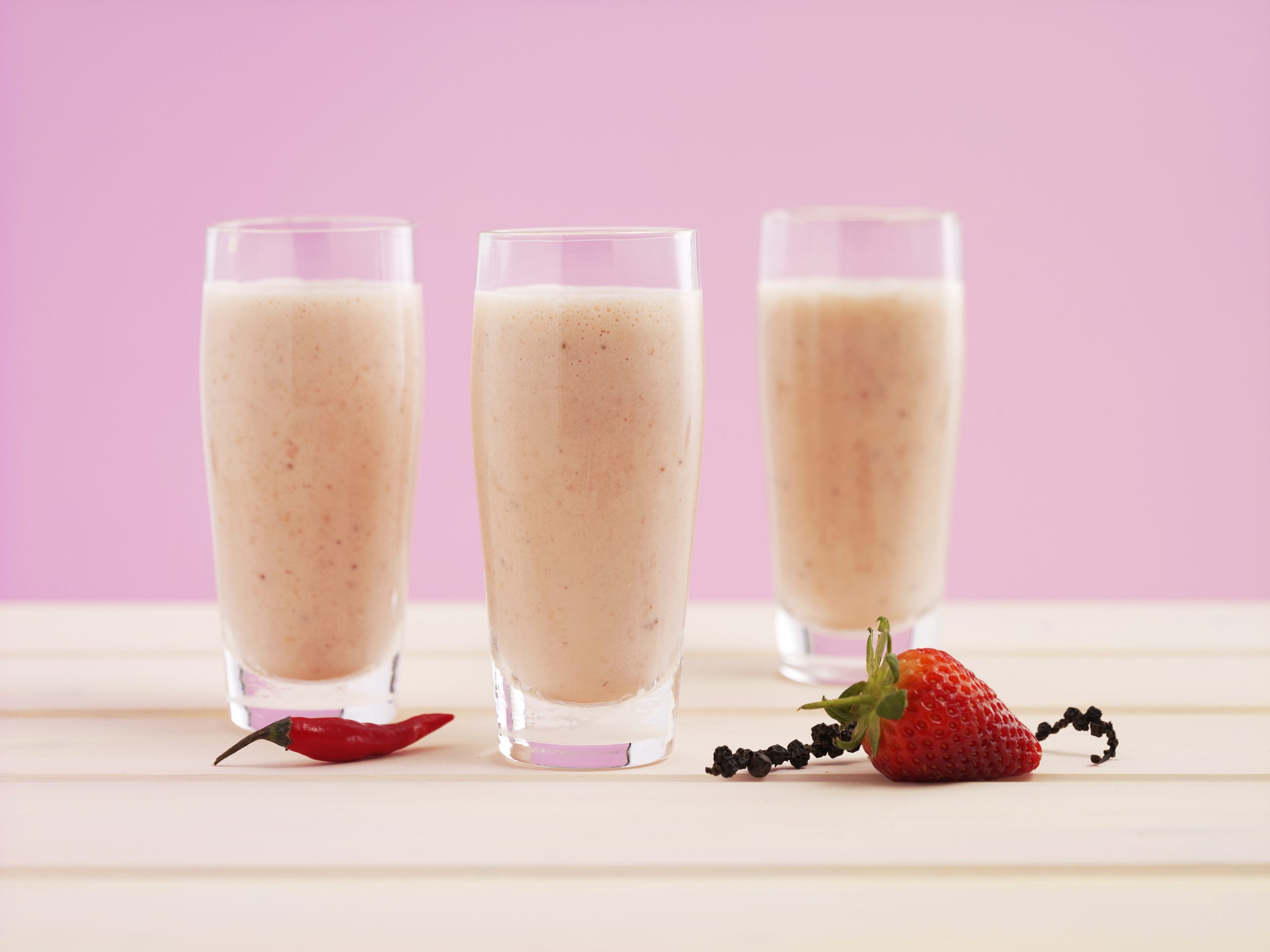 Milkshake épicé à la fraise
