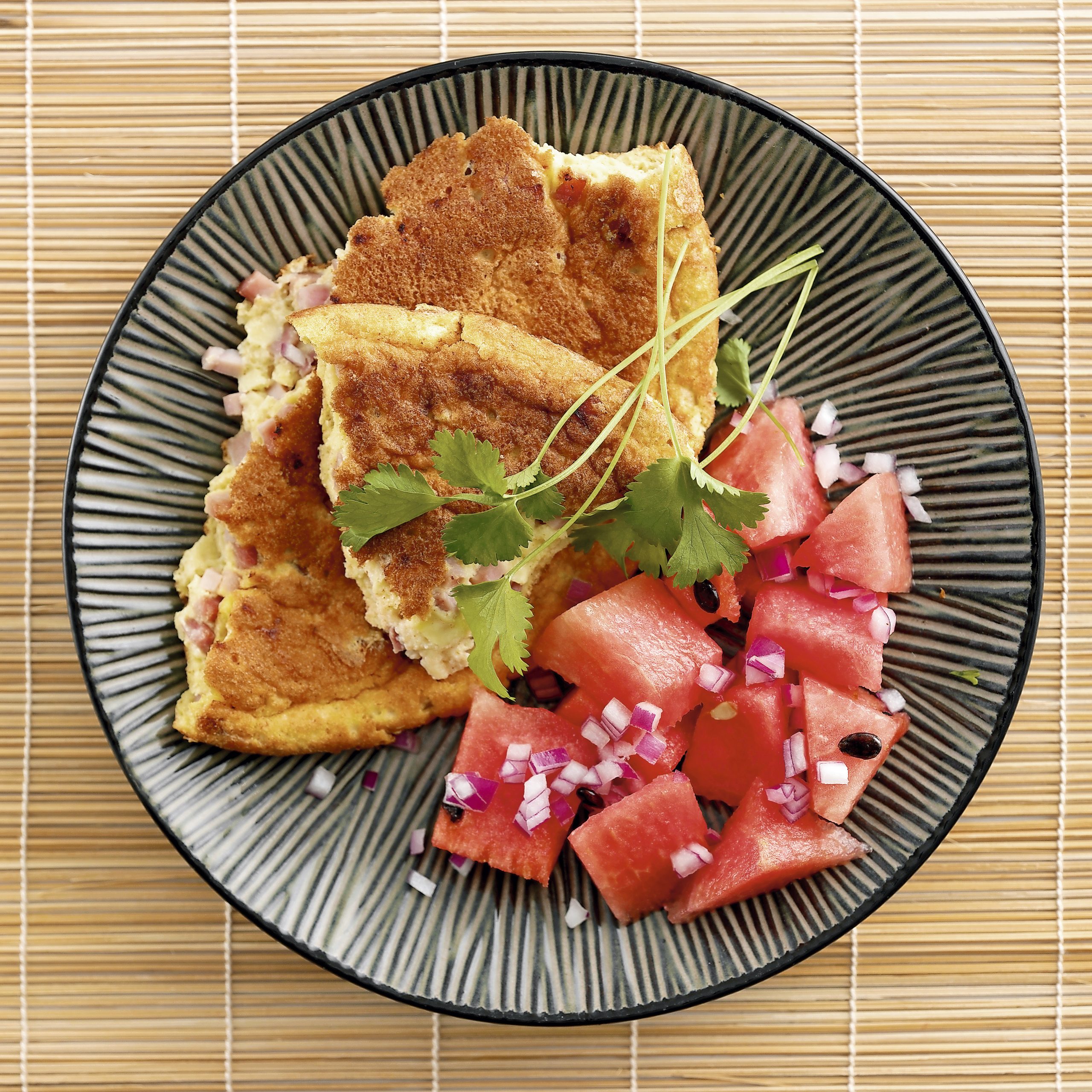 Schinken-Schmarrn mit Melone
