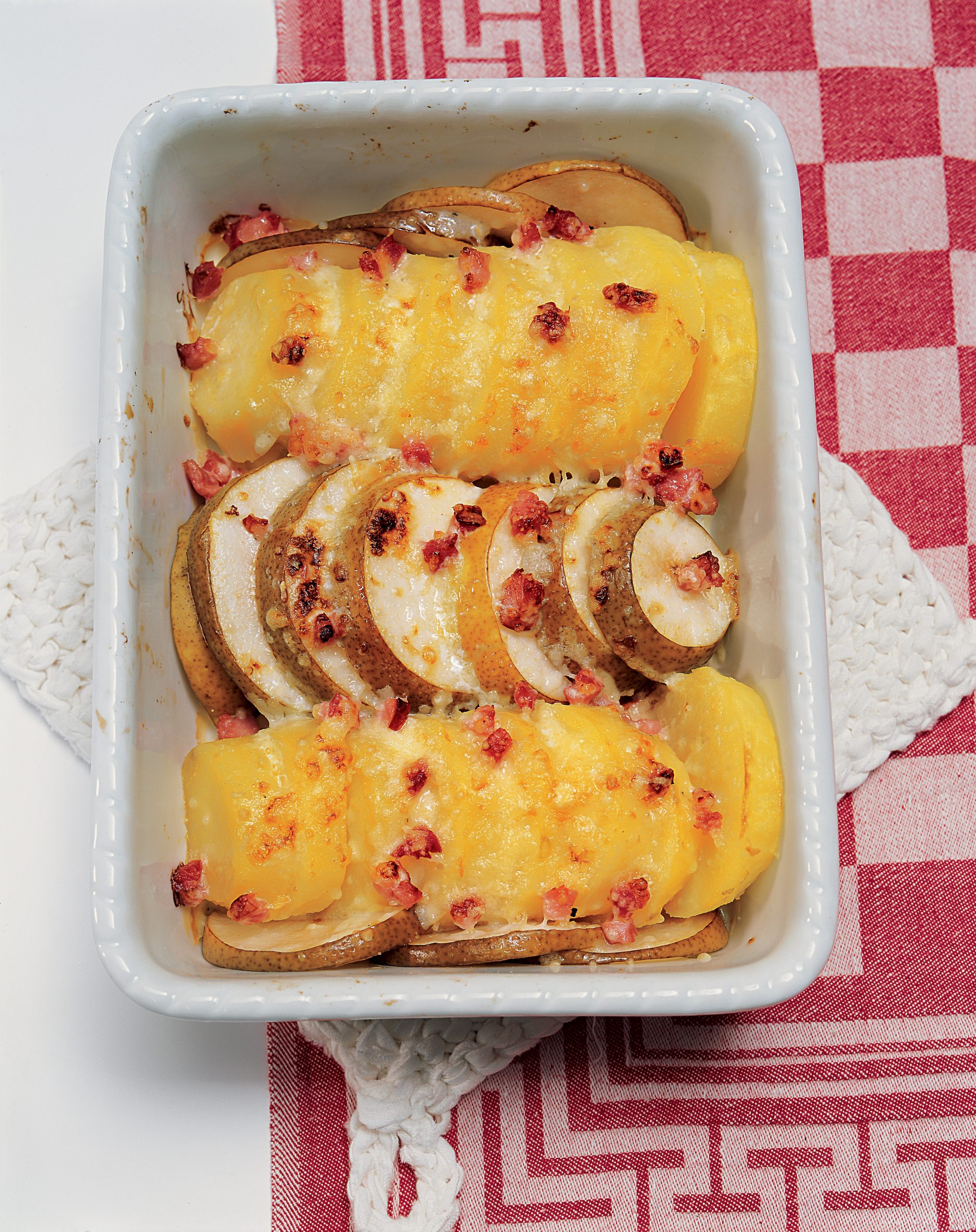 Schneller Kartoffel-Birnen-Gratin