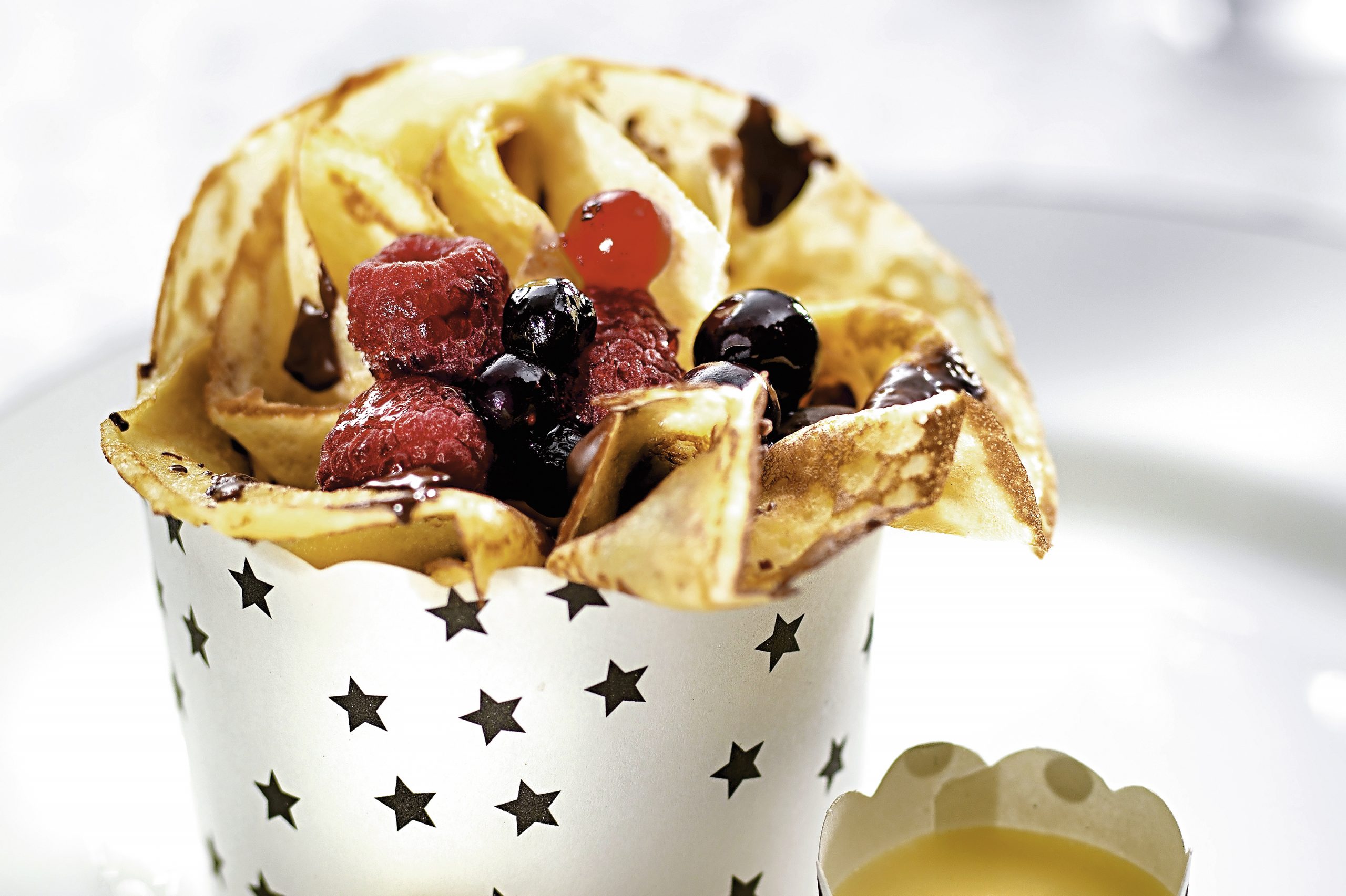 Crêpes au chocolat et aux petits fruits