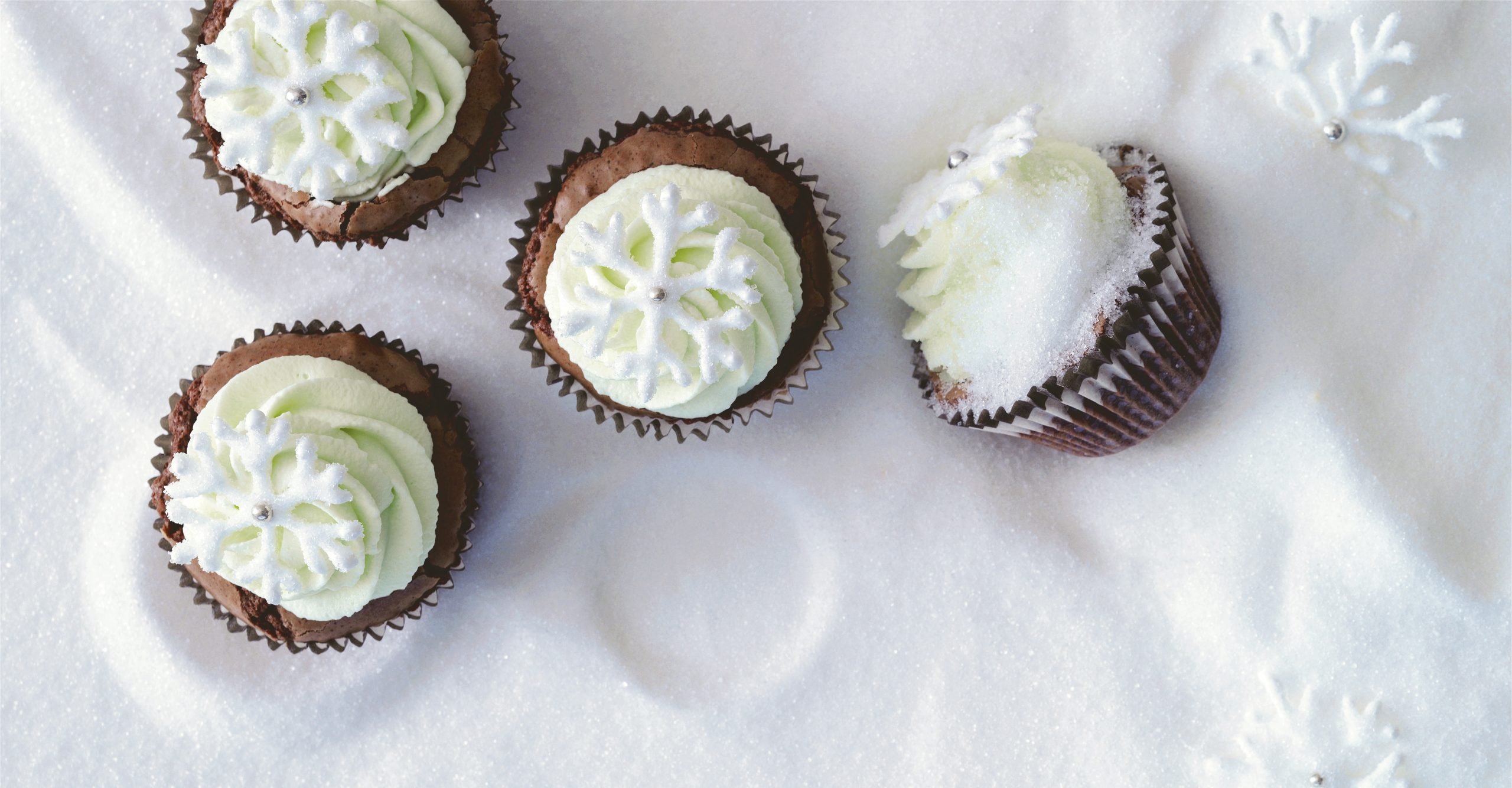 Schokoladen-Minz-Cupcakes