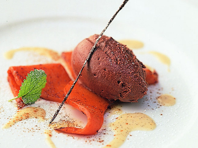 Schokoladenmousse mit Kürbis