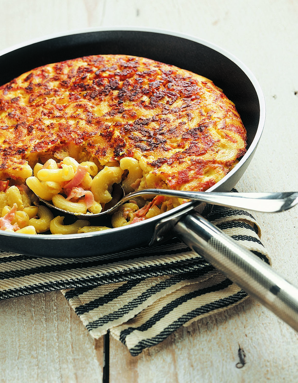 Galette de cornettes au jambon