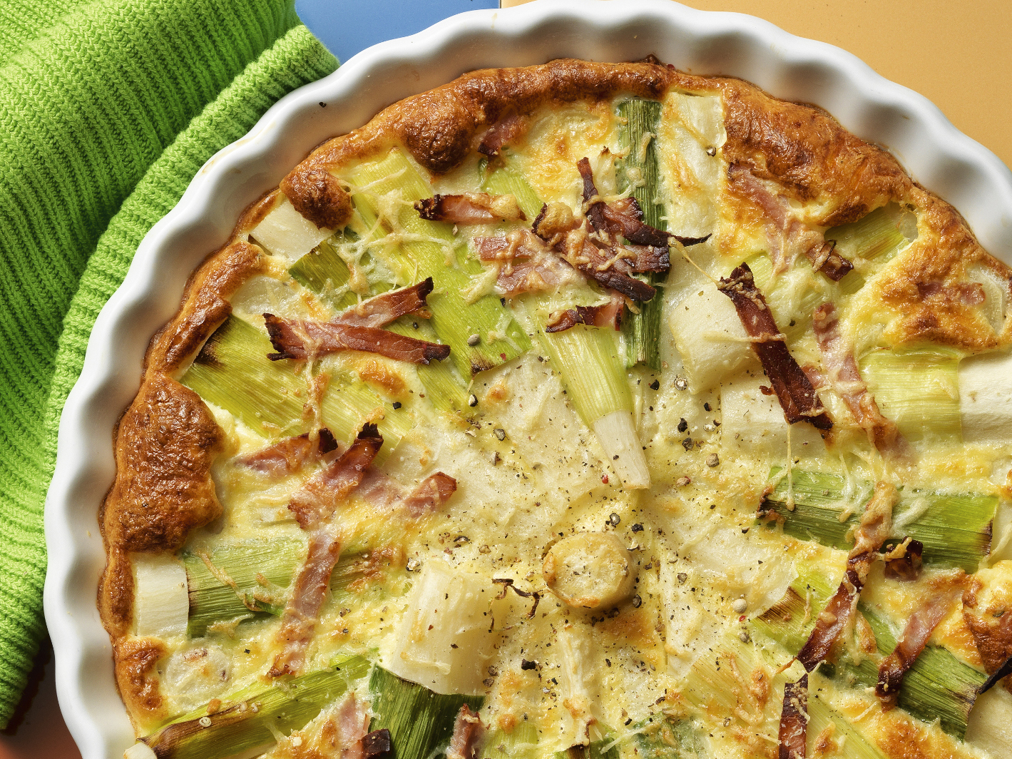 Schwarzwurzel-Schinken-Clafoutis