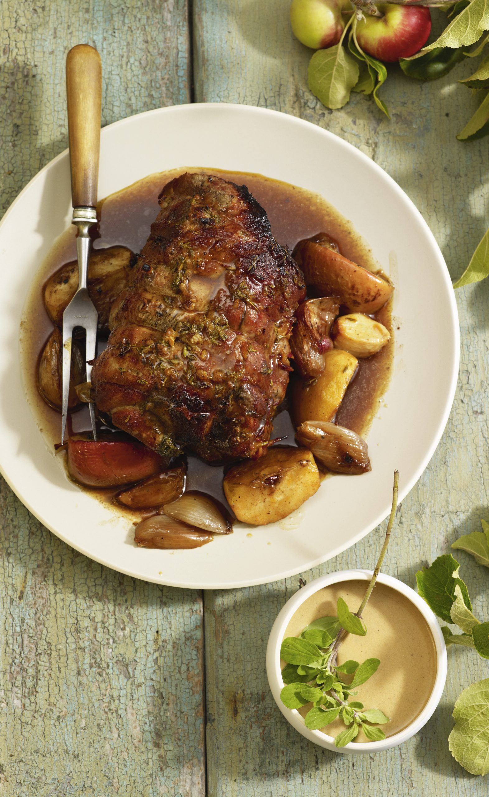Rôti de porc aux pommes