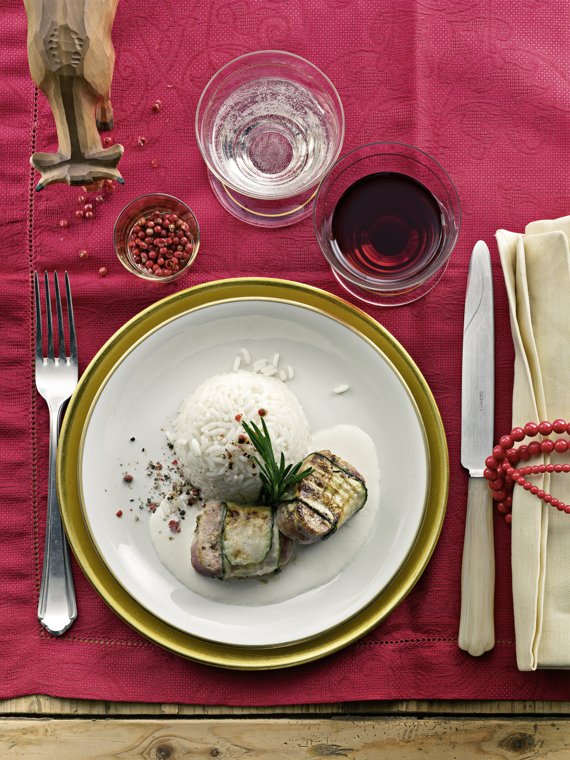 Filets de porc en manteau de courgette