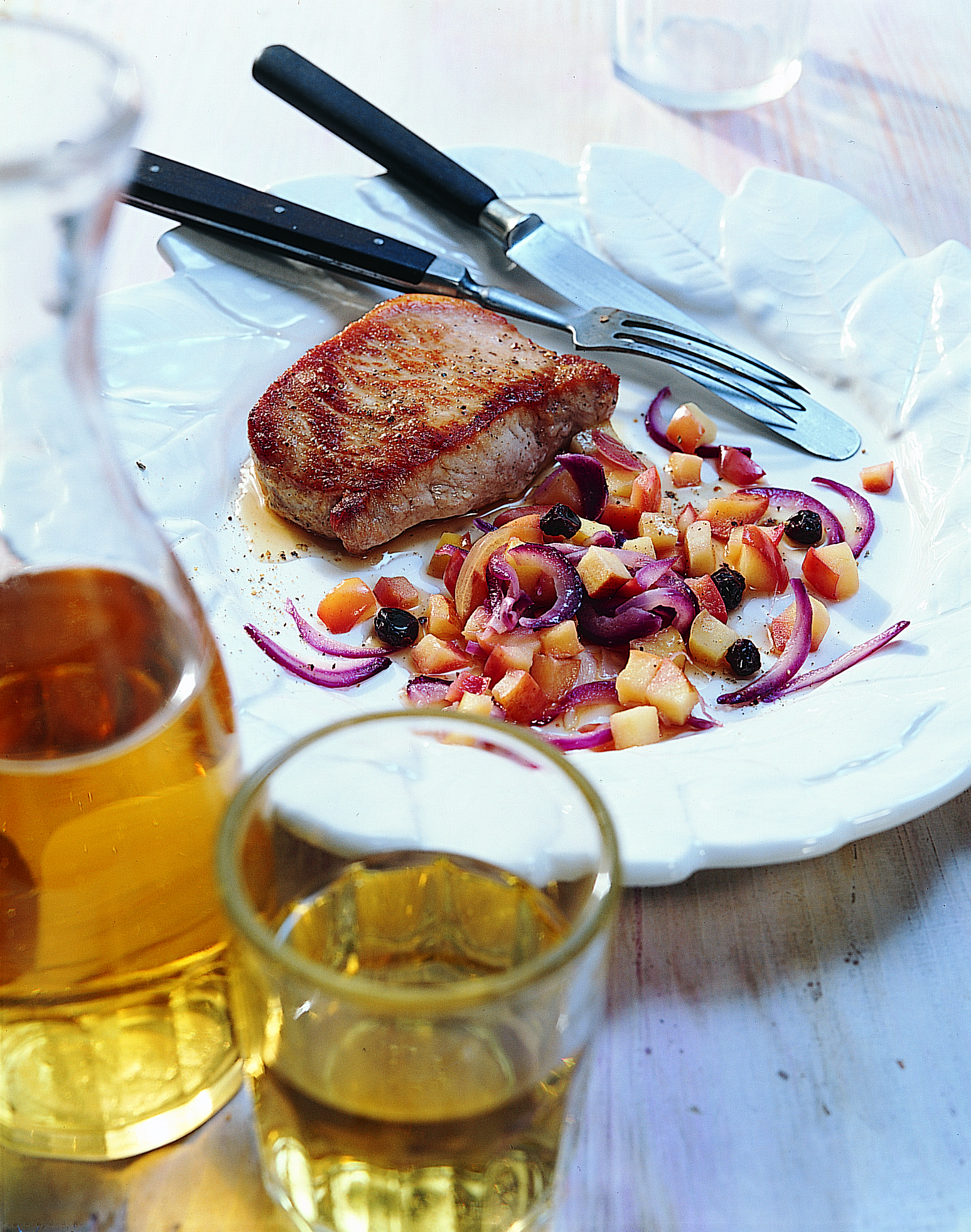 Filets de porc sauce aux pommes