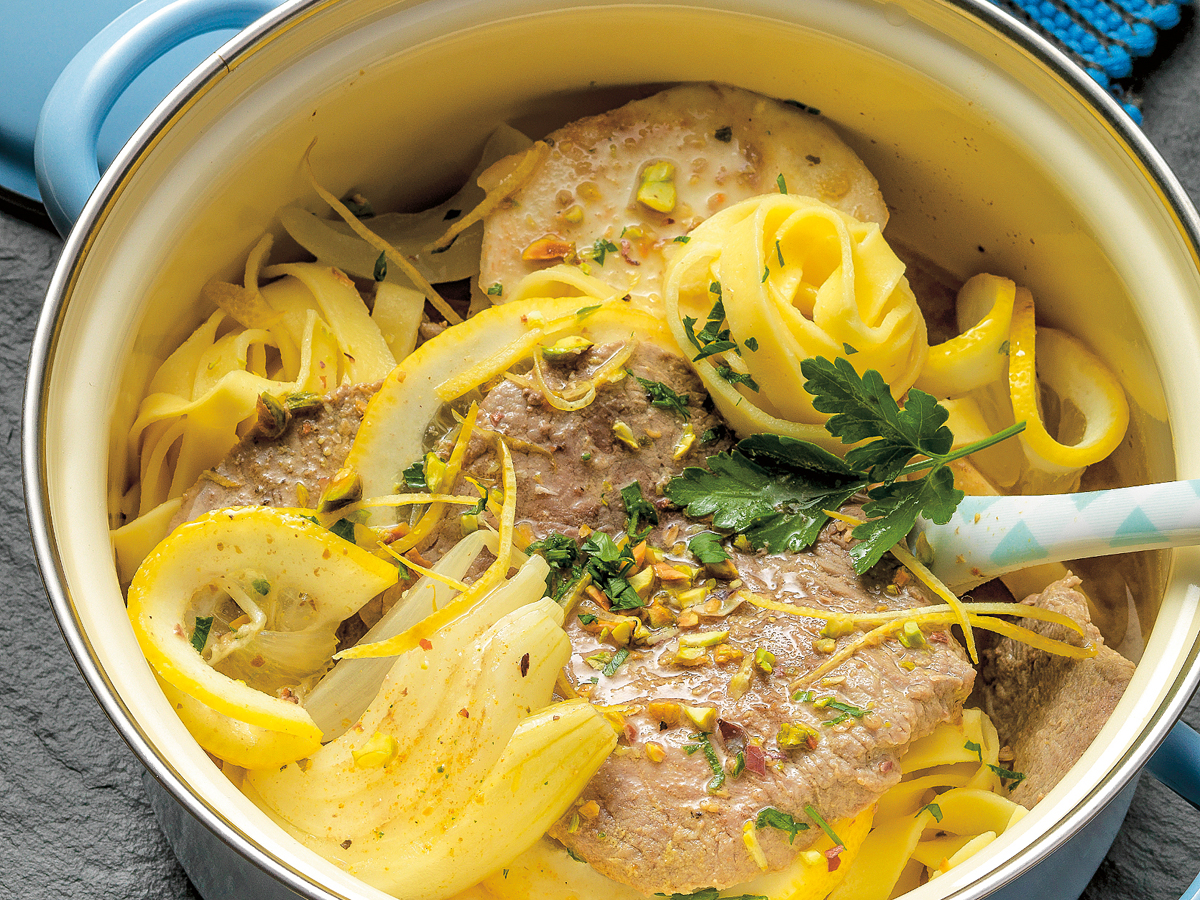 Escalopes juteuses au céleri et au citron