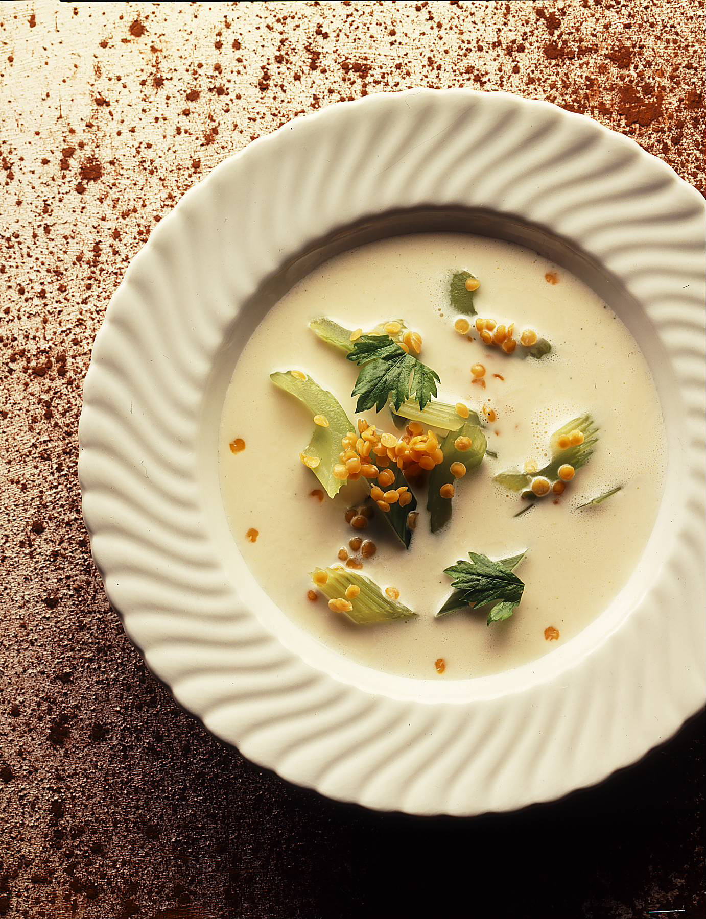 Selleriesuppe mit Linsen