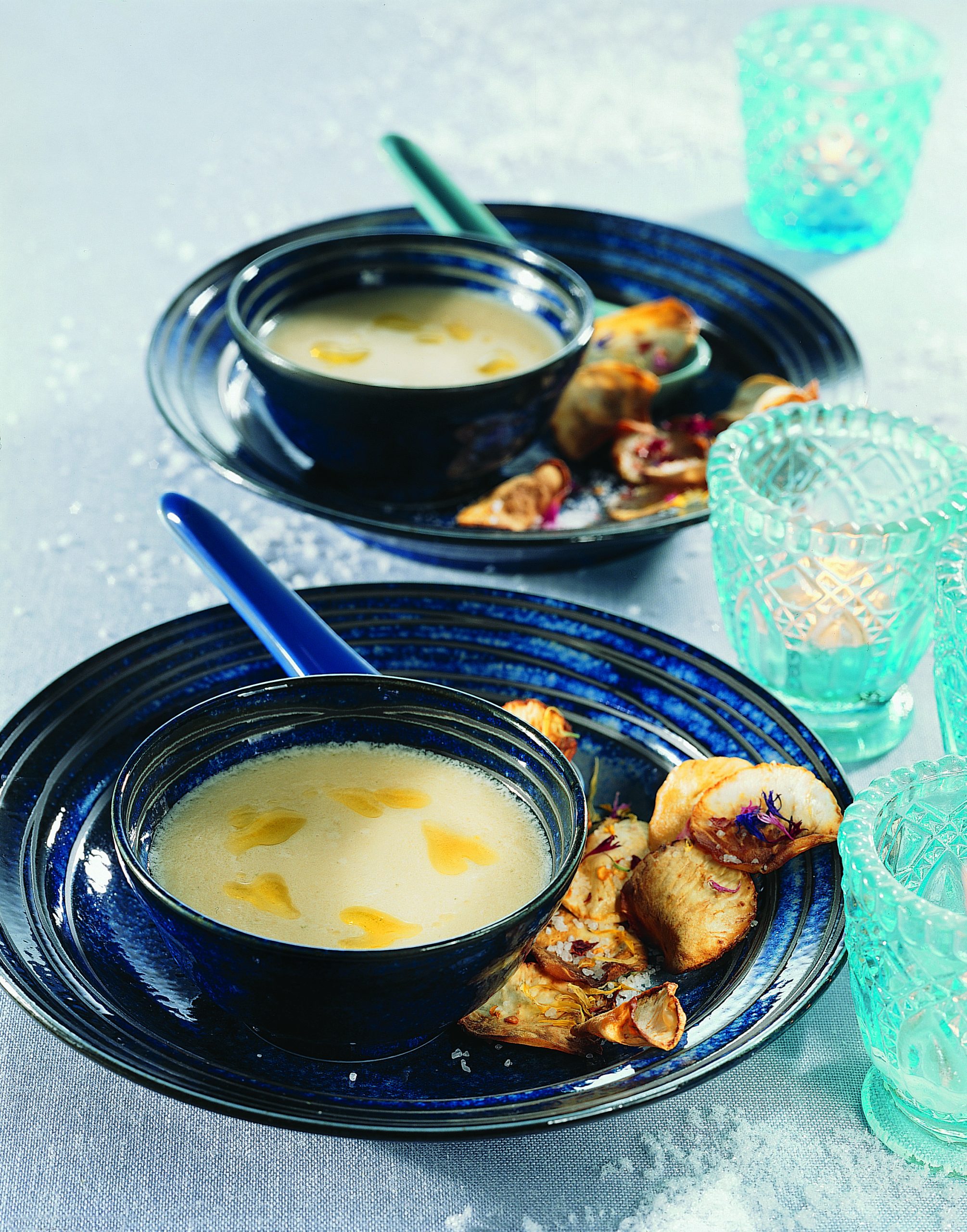 Crème de céleri à l'huile citronnée