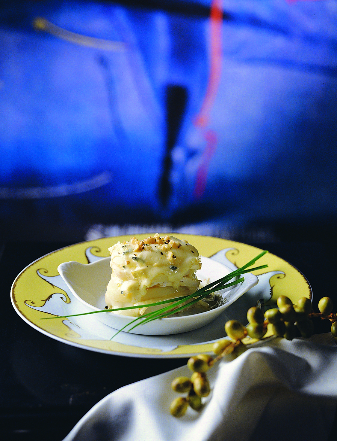 Sellerietürmchen mit Blauschimmelkäse