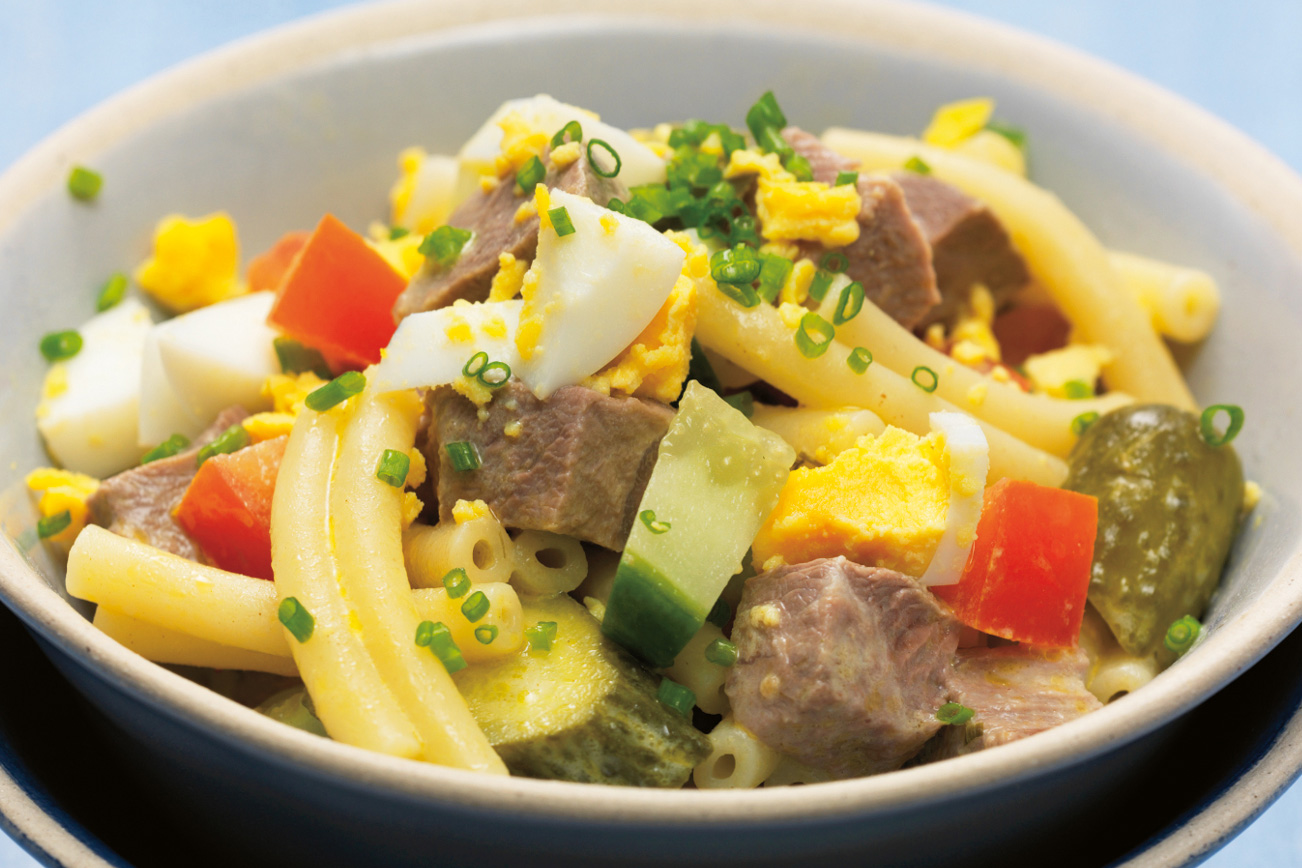 Siedfleisch-Teigwarensalat