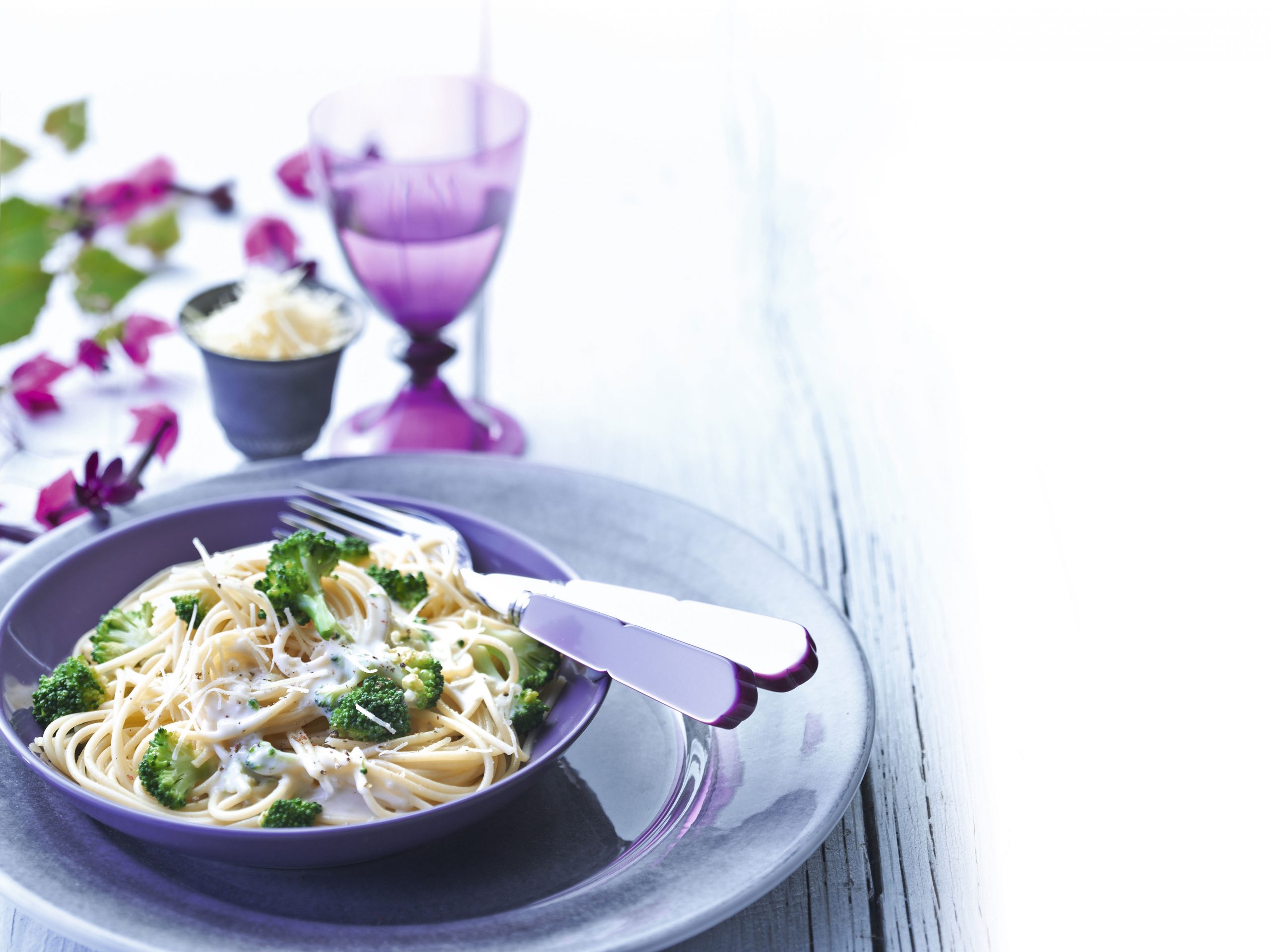 Spaghetti aux brocolis et au fromage