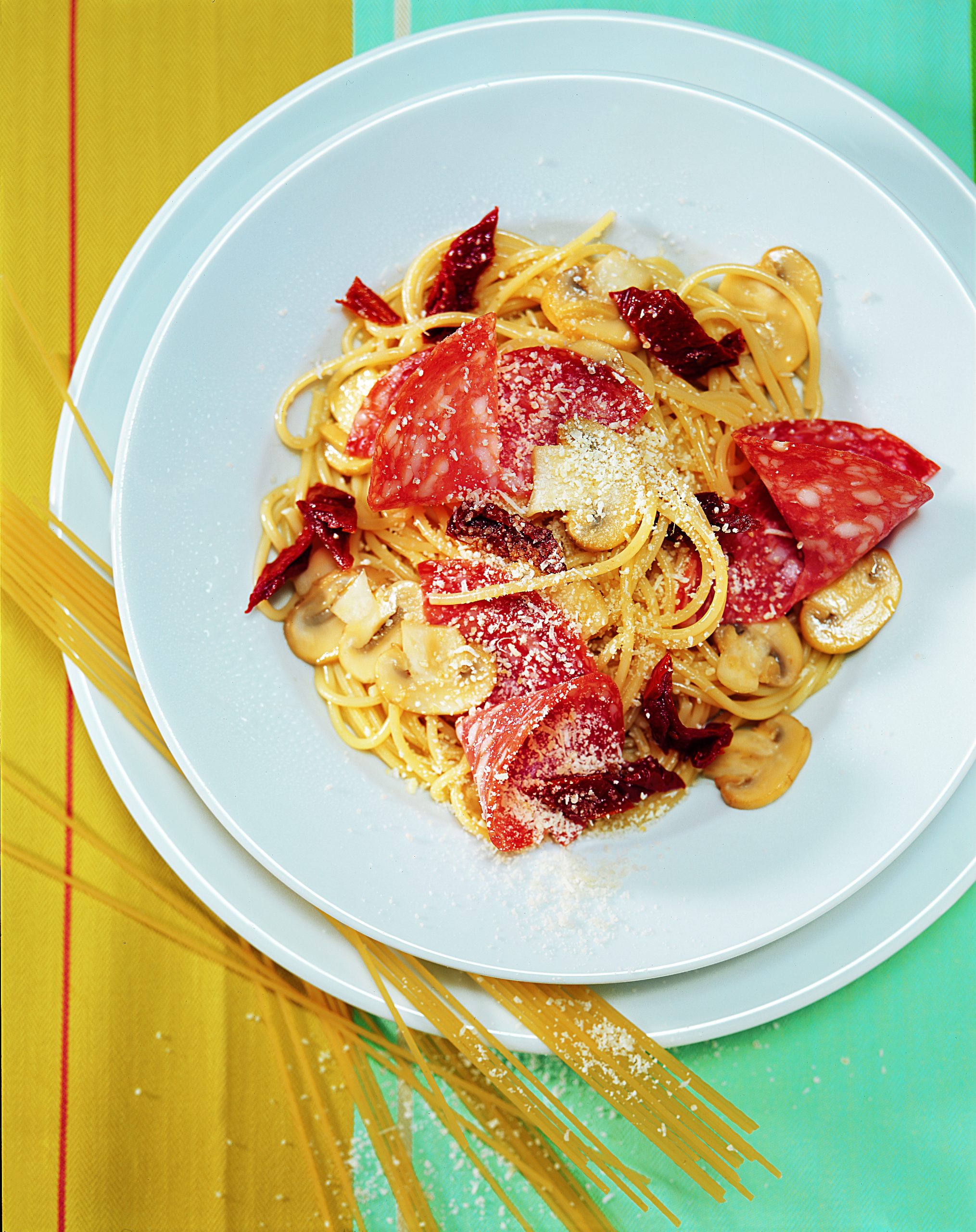 Spaghettis au salami