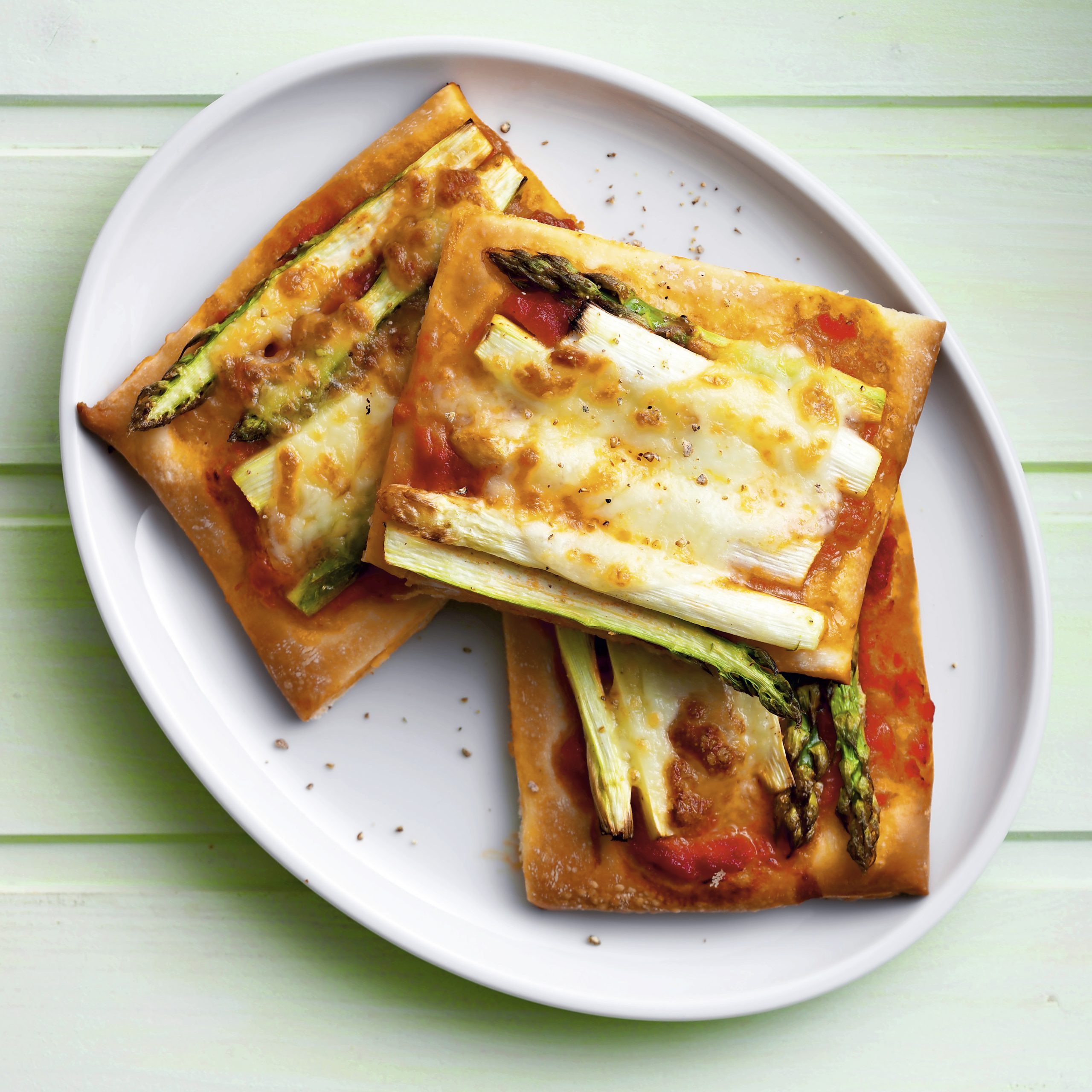 Pizza aux asperges
