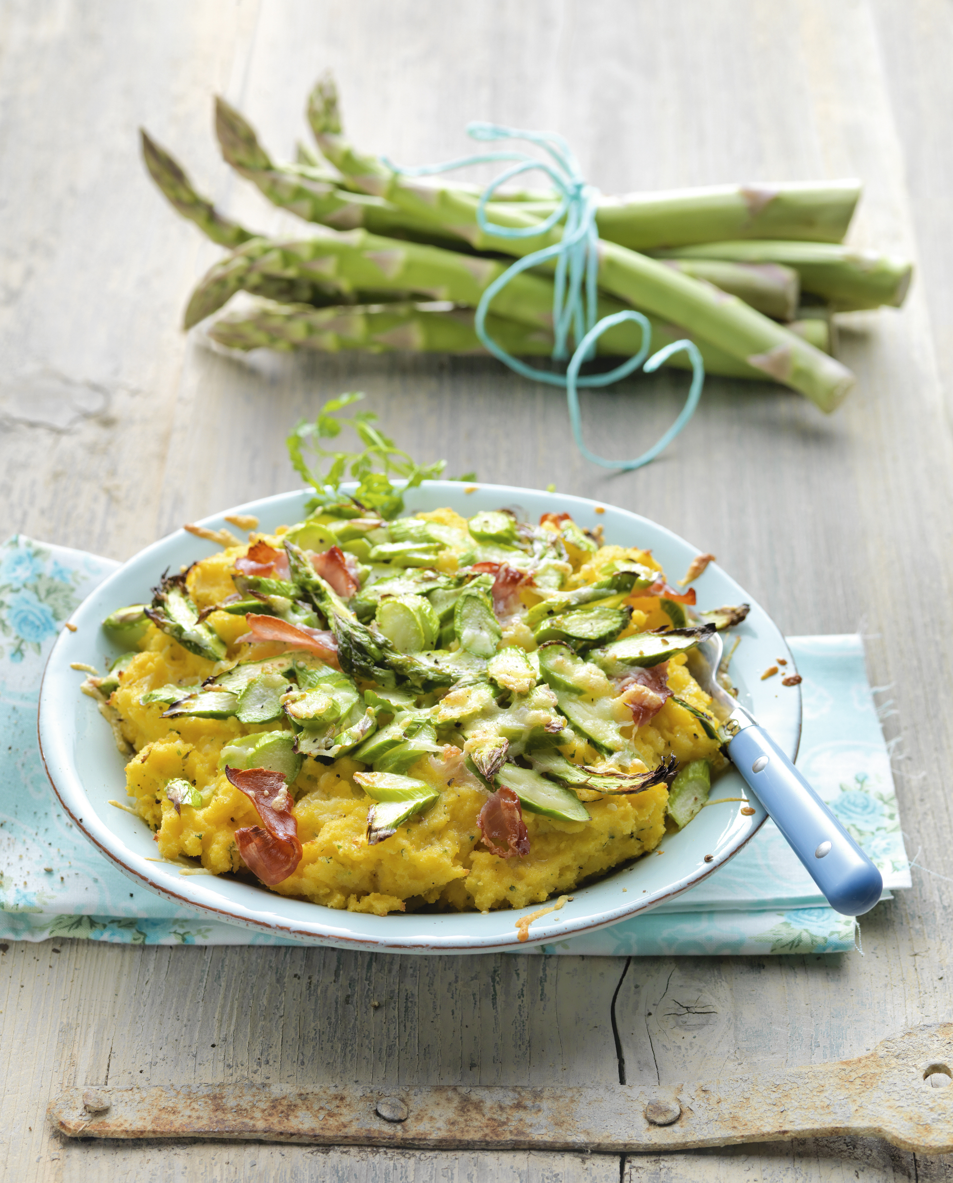 Gratinierte Spargelpolenta