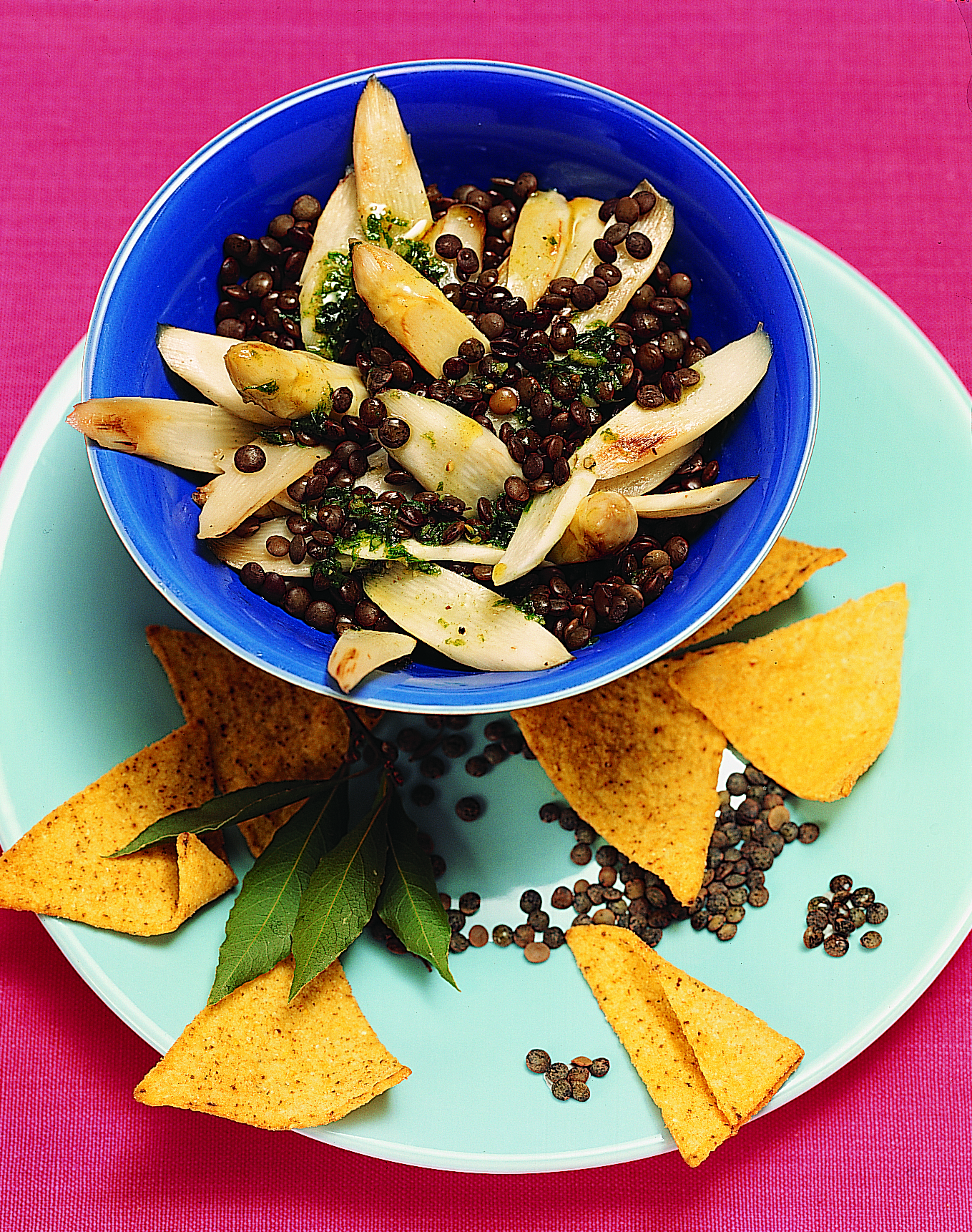 Salade de lentilles et d'asperges