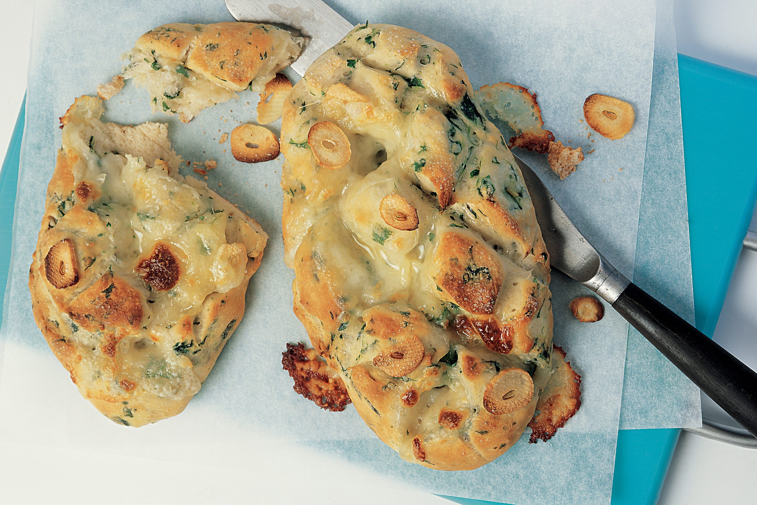 Spinat-Mozzarella-Focaccia