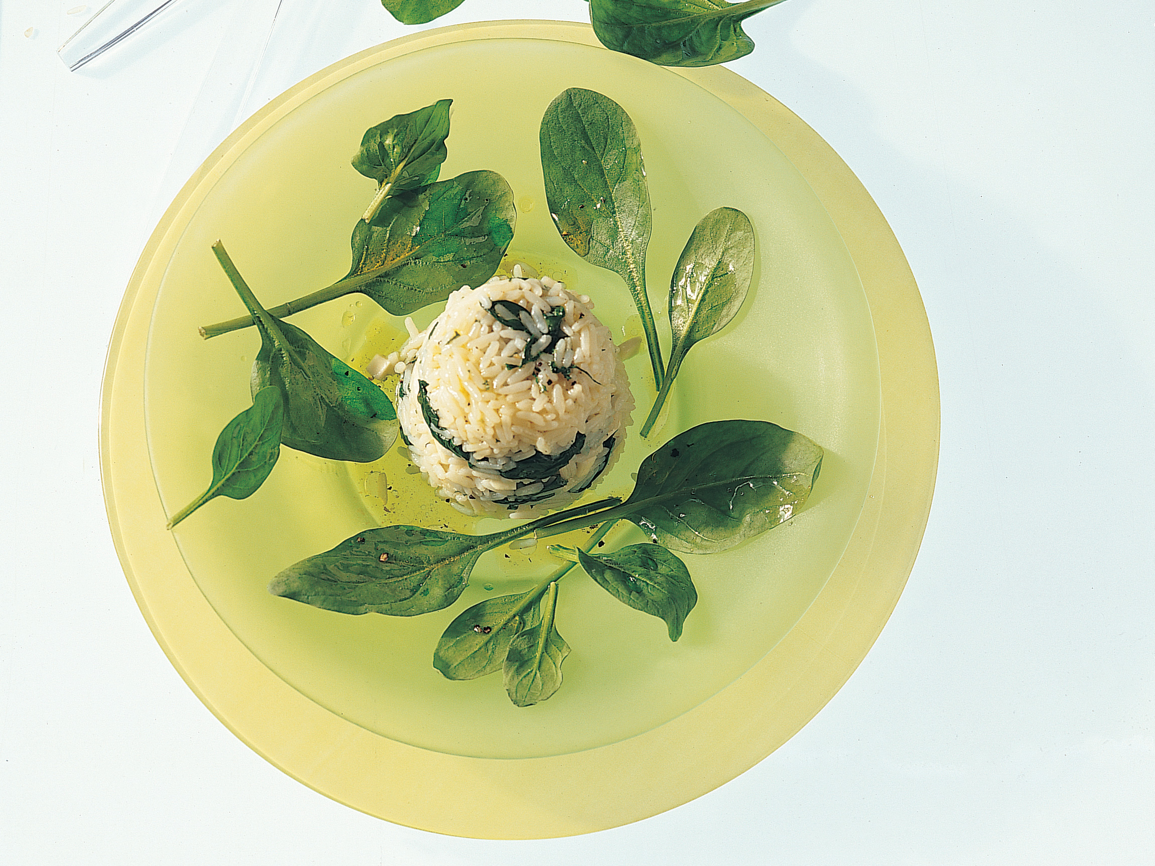 Salade de riz aux épinards